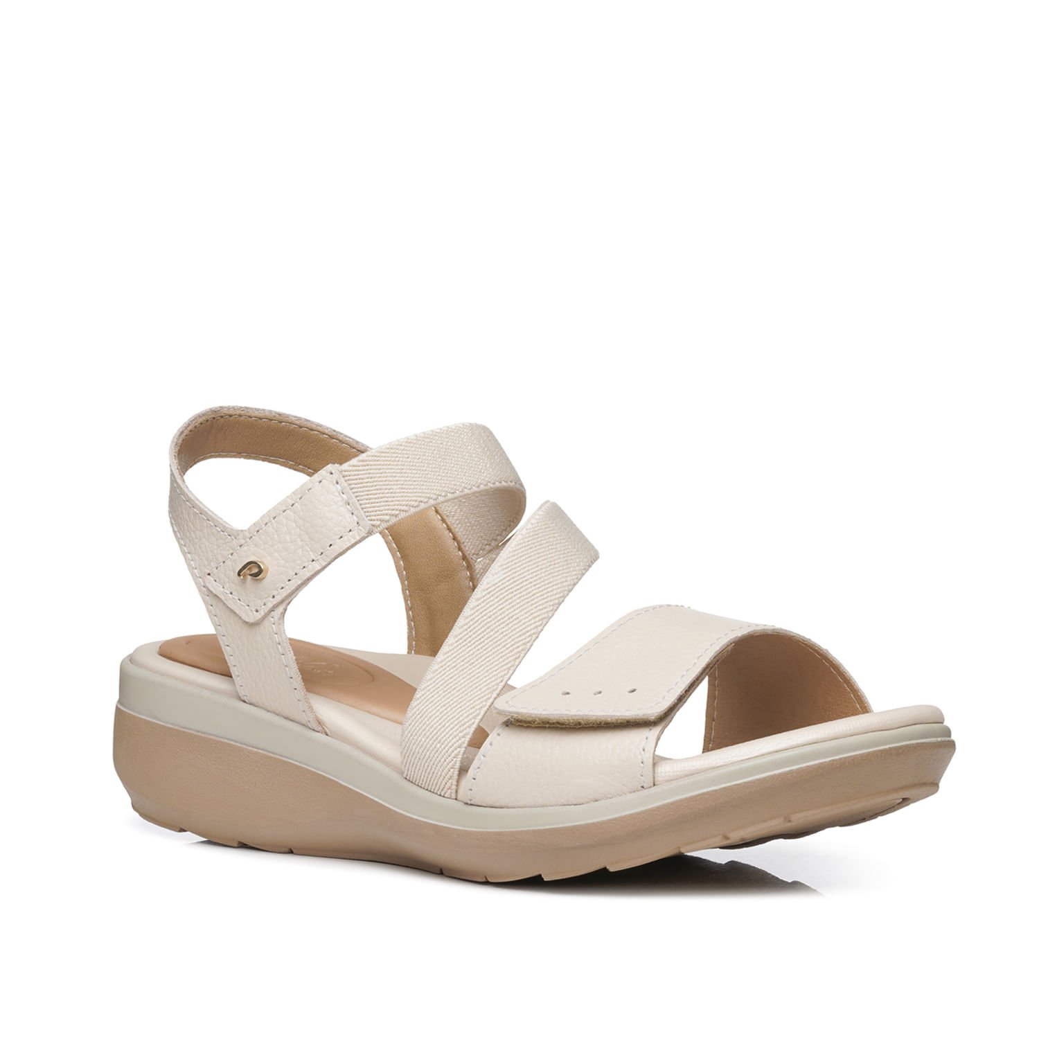 Sandália Pegada Feminino em Couro Off White 232711-01 Bege 3