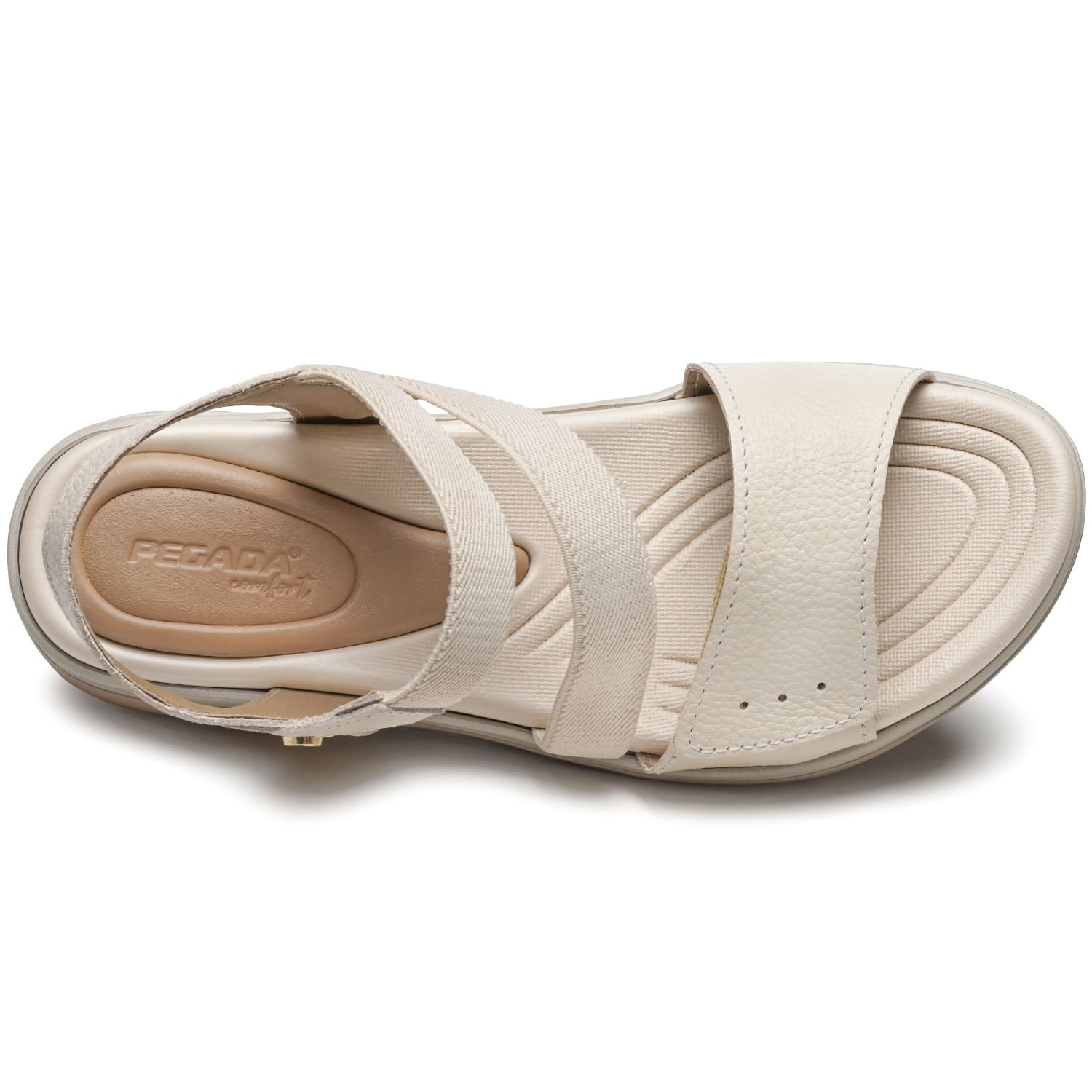 Sandália Pegada Feminino em Couro Off White 232711-01 Bege 6