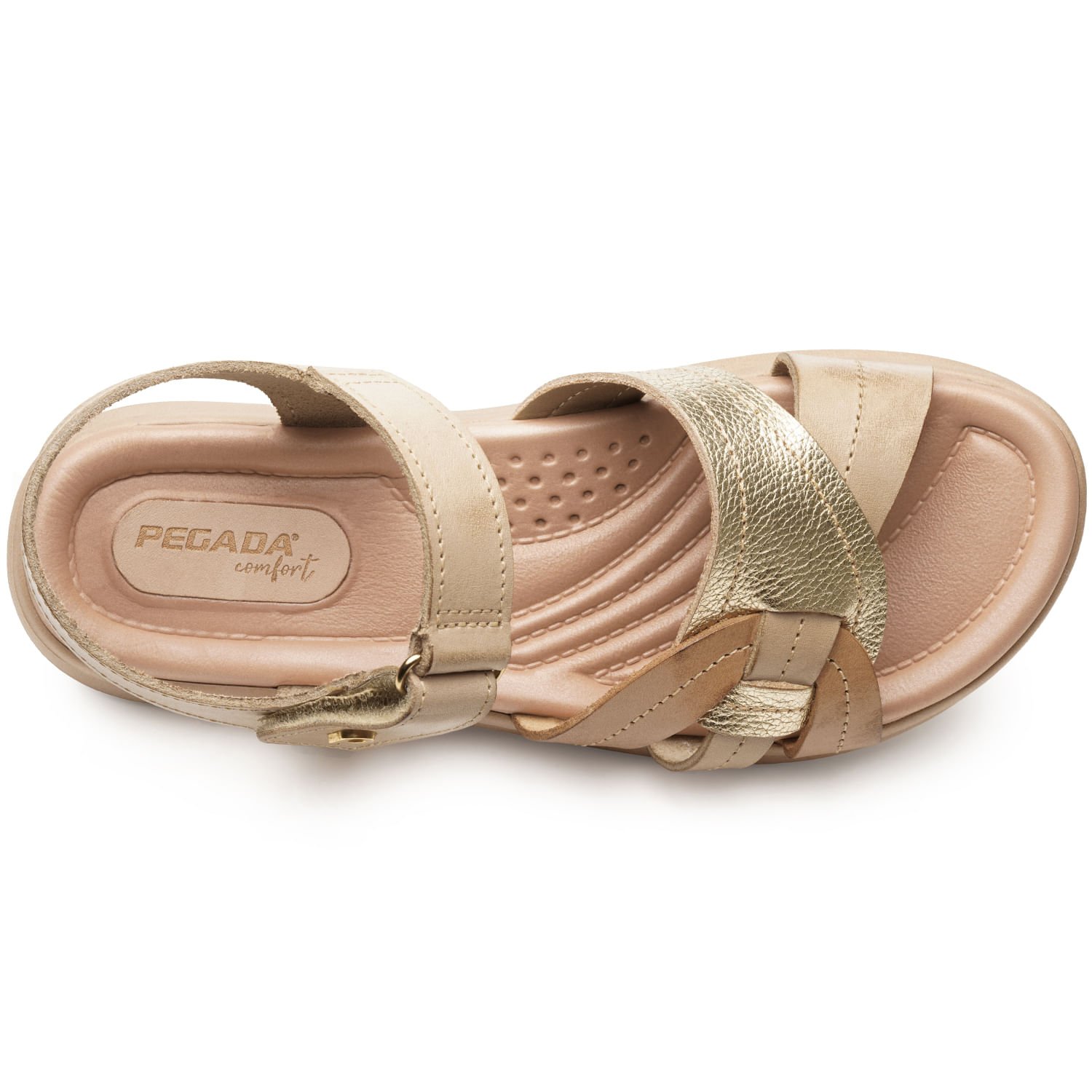 Sandália Pegada Feminino em Couro Cream 232854-01 Bege 6