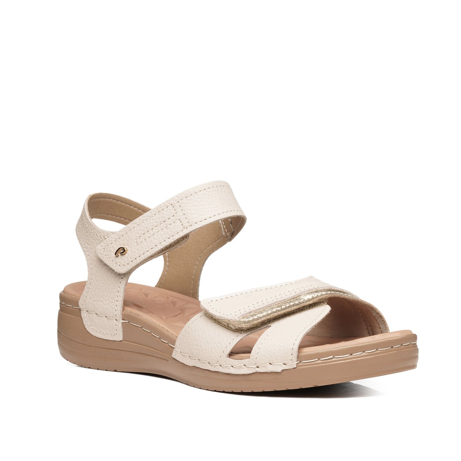Chinelo Pegada Feminino em Couro Off White 233814-01 Off White 2