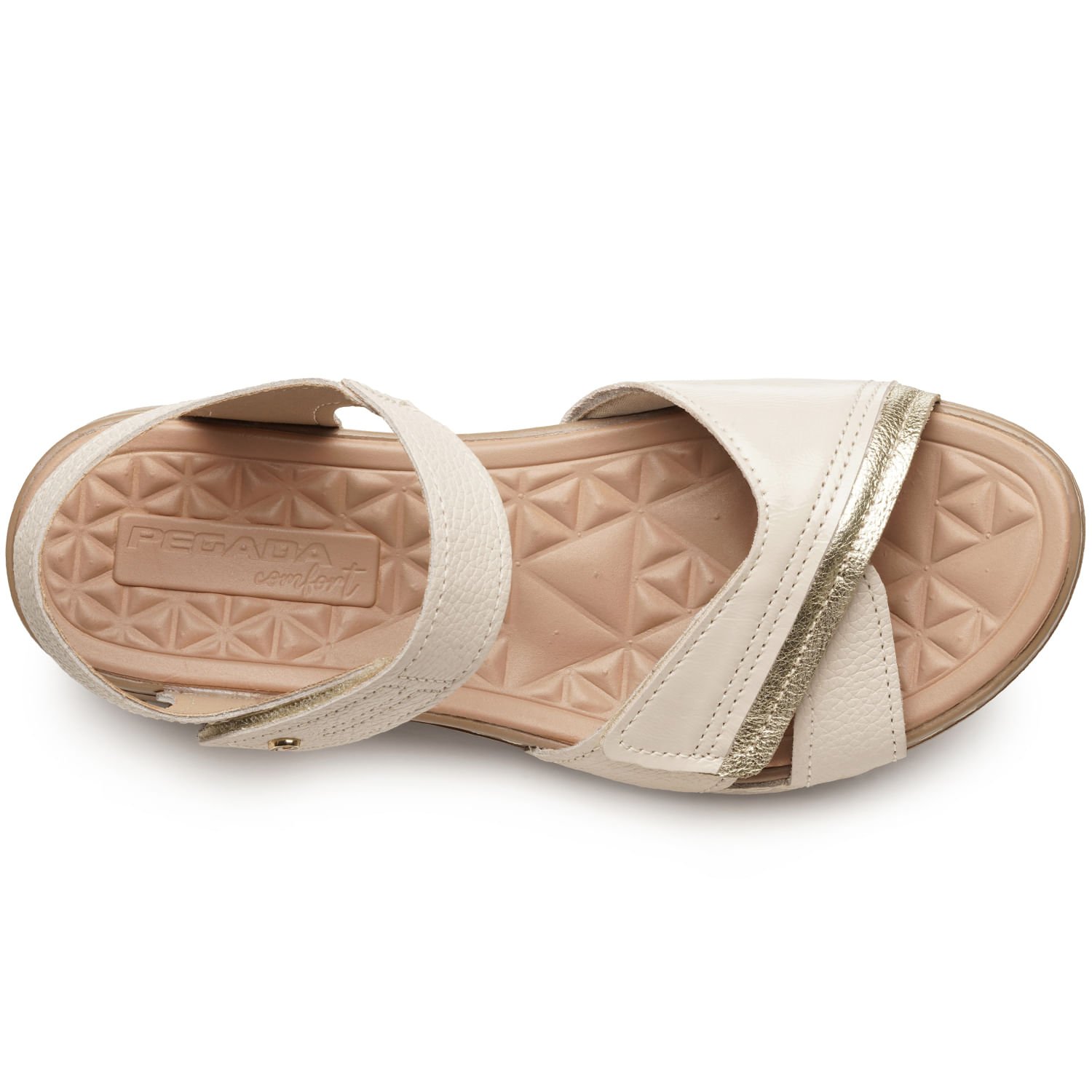 Chinelo Pegada Feminino em Couro Off White 233814-01 Off White 5