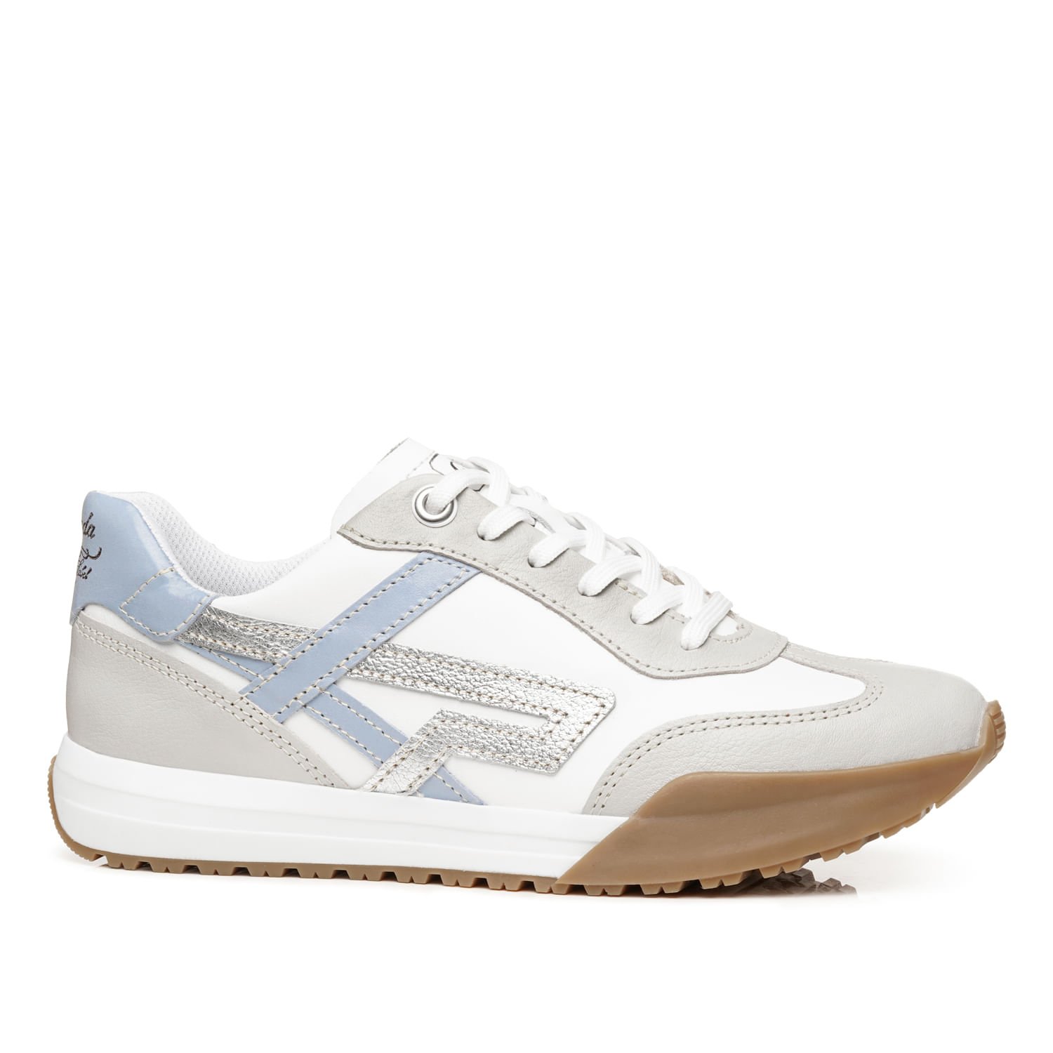 Tênis Pegada Feminino em Couro Branco 213001-03