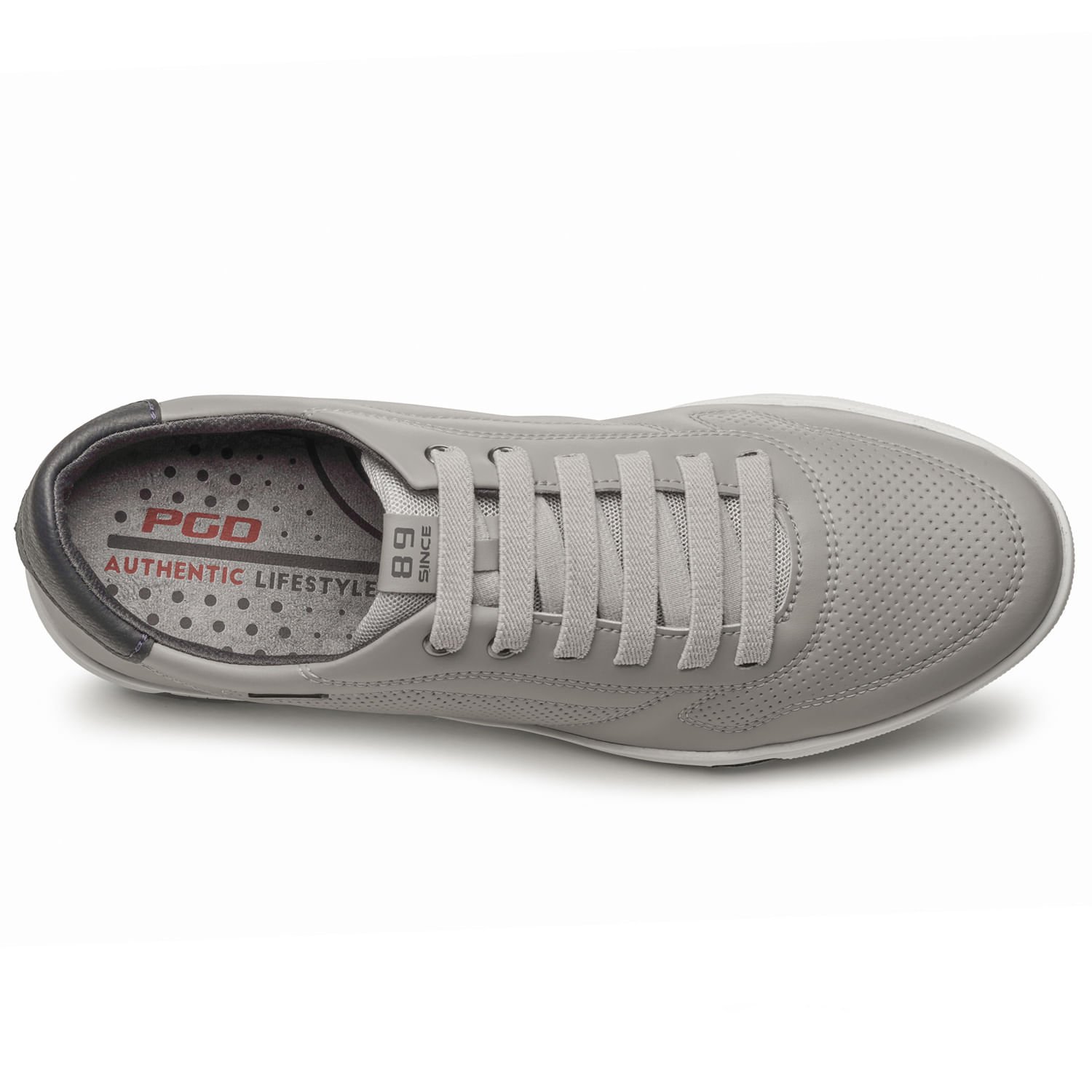 Sapatênis Pegada Masculino em Microfibra Silver 170428-04 Cinza 6