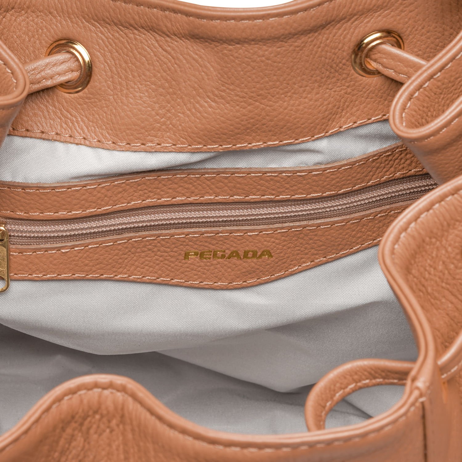 Bolsa Pegada Feminina Hobo em Couro Caramelo BO210008-02 Caramelo 3