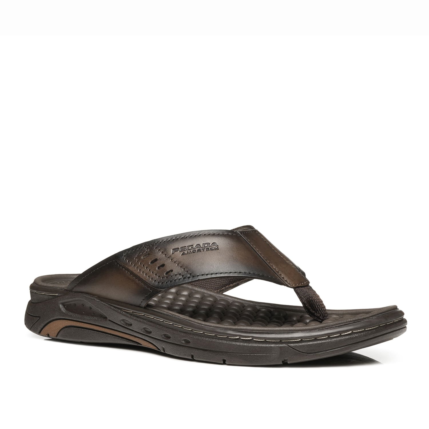 Chinelo Pegada Masculino em Couro Cravo 134551-02 Cravo 3