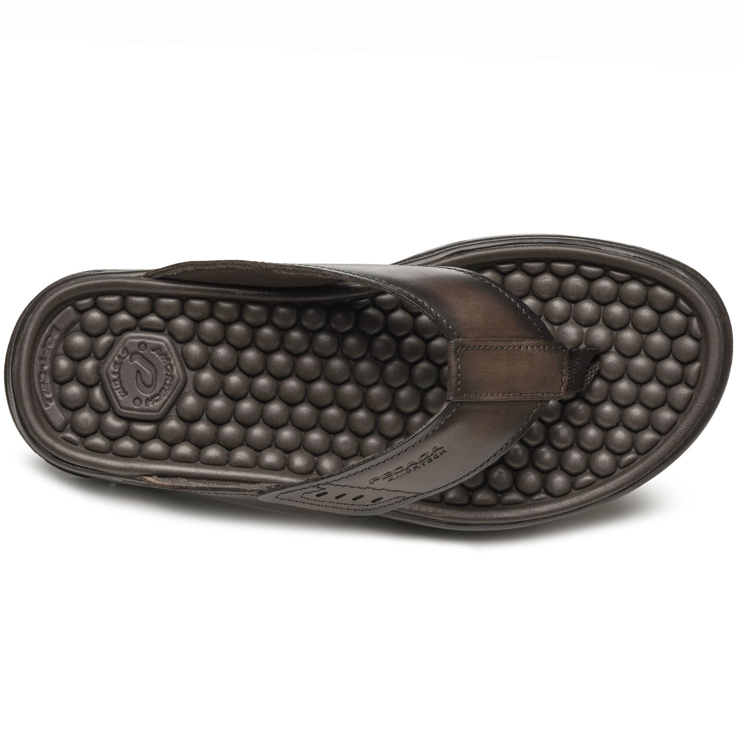 Chinelo Pegada Masculino em Couro Cravo 134551-02 Cravo 7