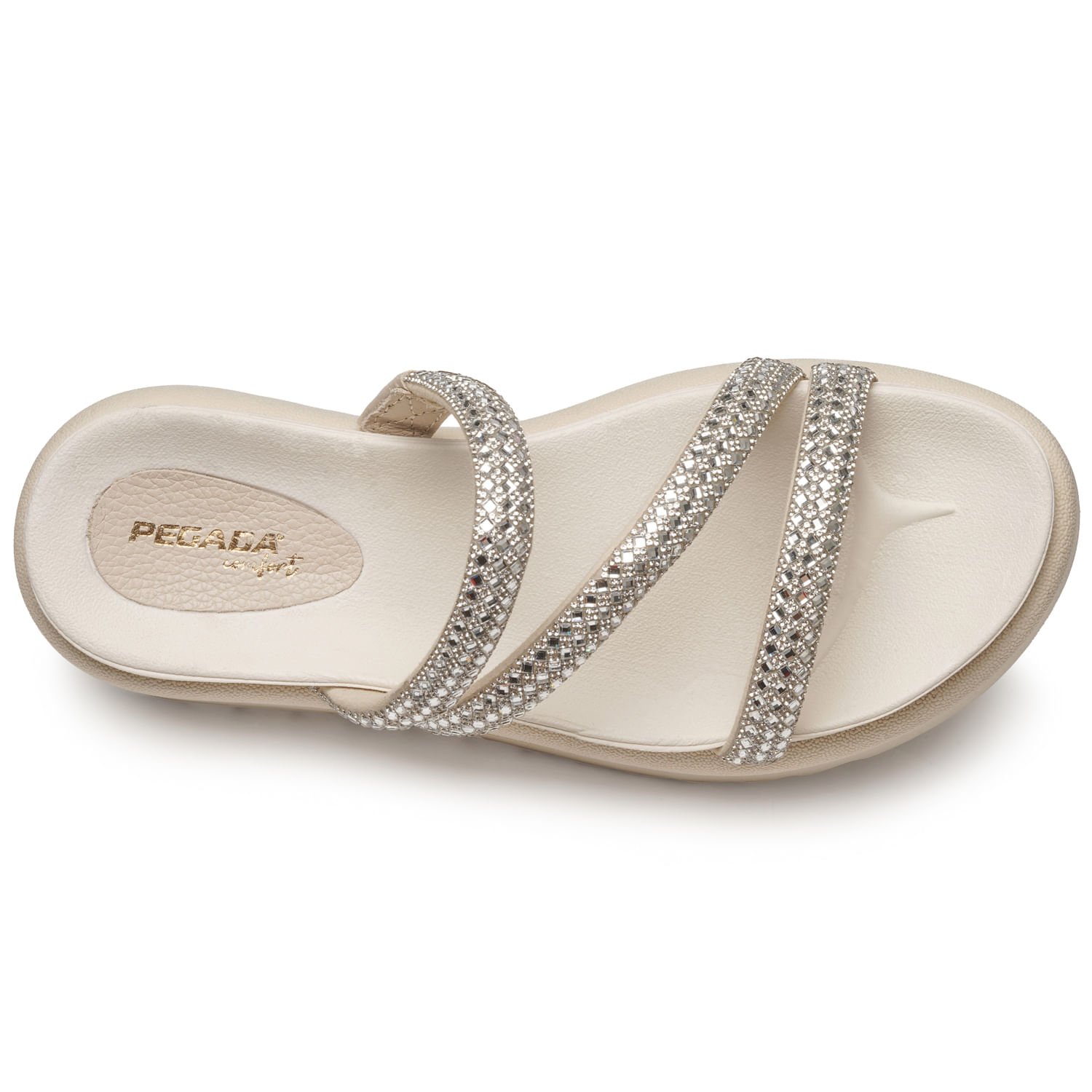 Chinelo Pegada Feminino em Couro Cristal 234454-01 Cristal 5