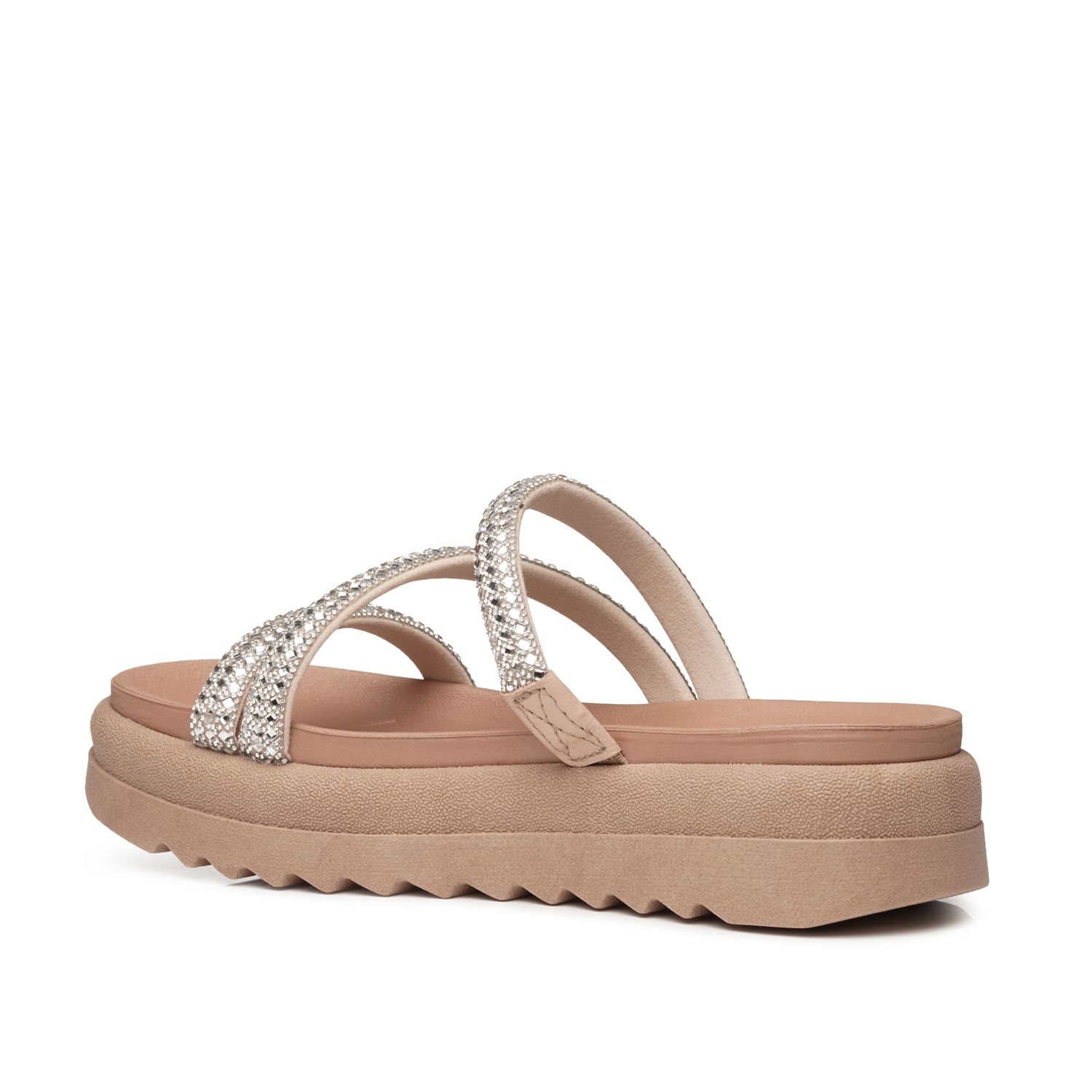 Chinelo Pegada Feminino em Couro Cristal 234454-02 Bege 3