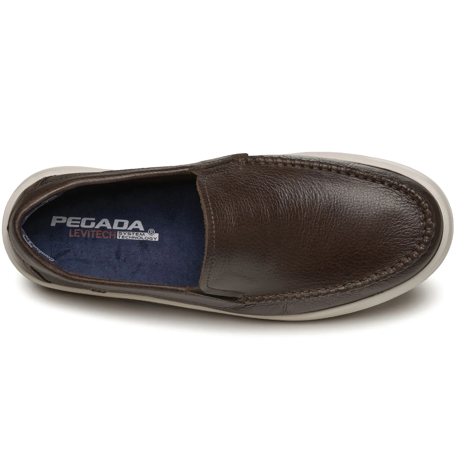 Mocassim Pegada Masculino em Couro Coffe 142304-03 Marrom 6