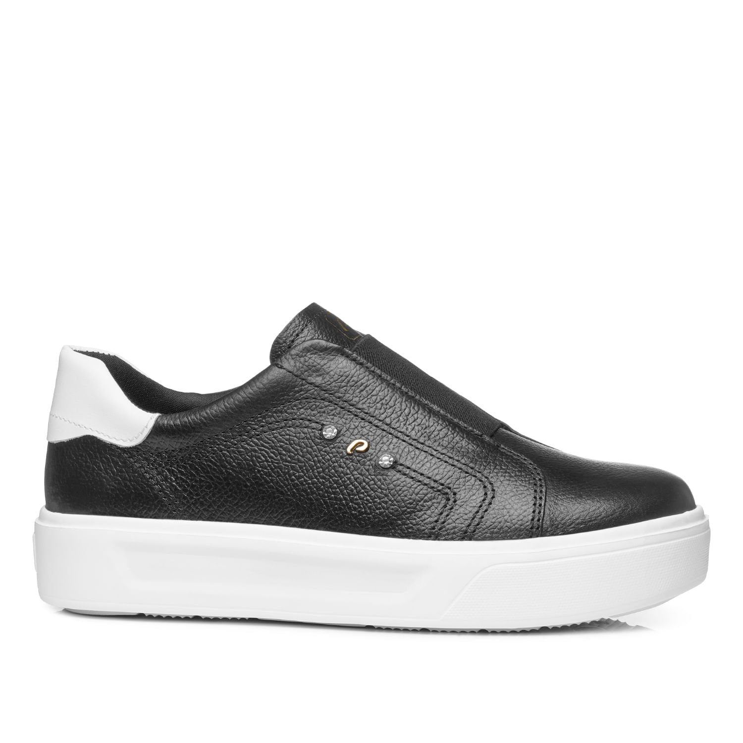 Tênis Pegada Feminino em Couro Preto 211218-04