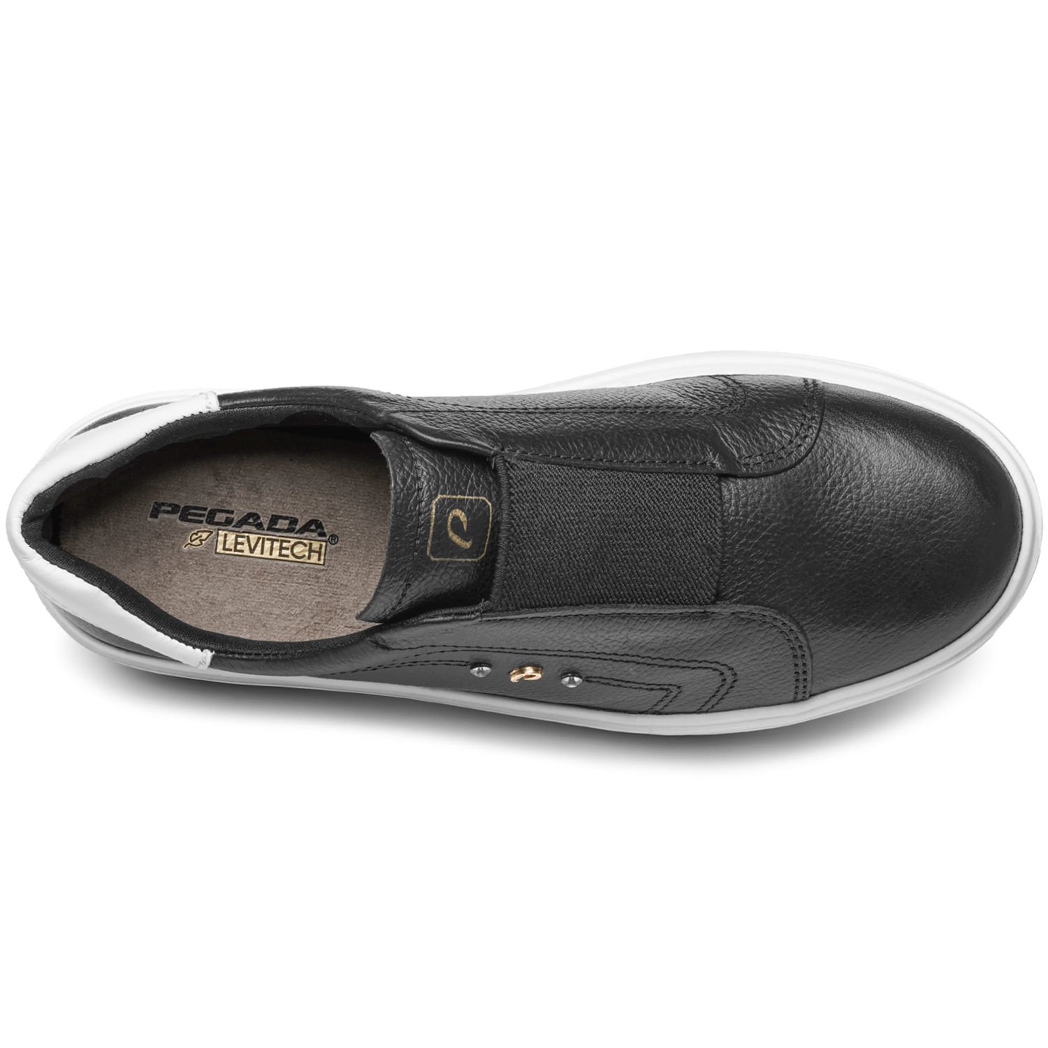 Tênis Pegada Feminino em Couro Preto 211218-04 Preto 7