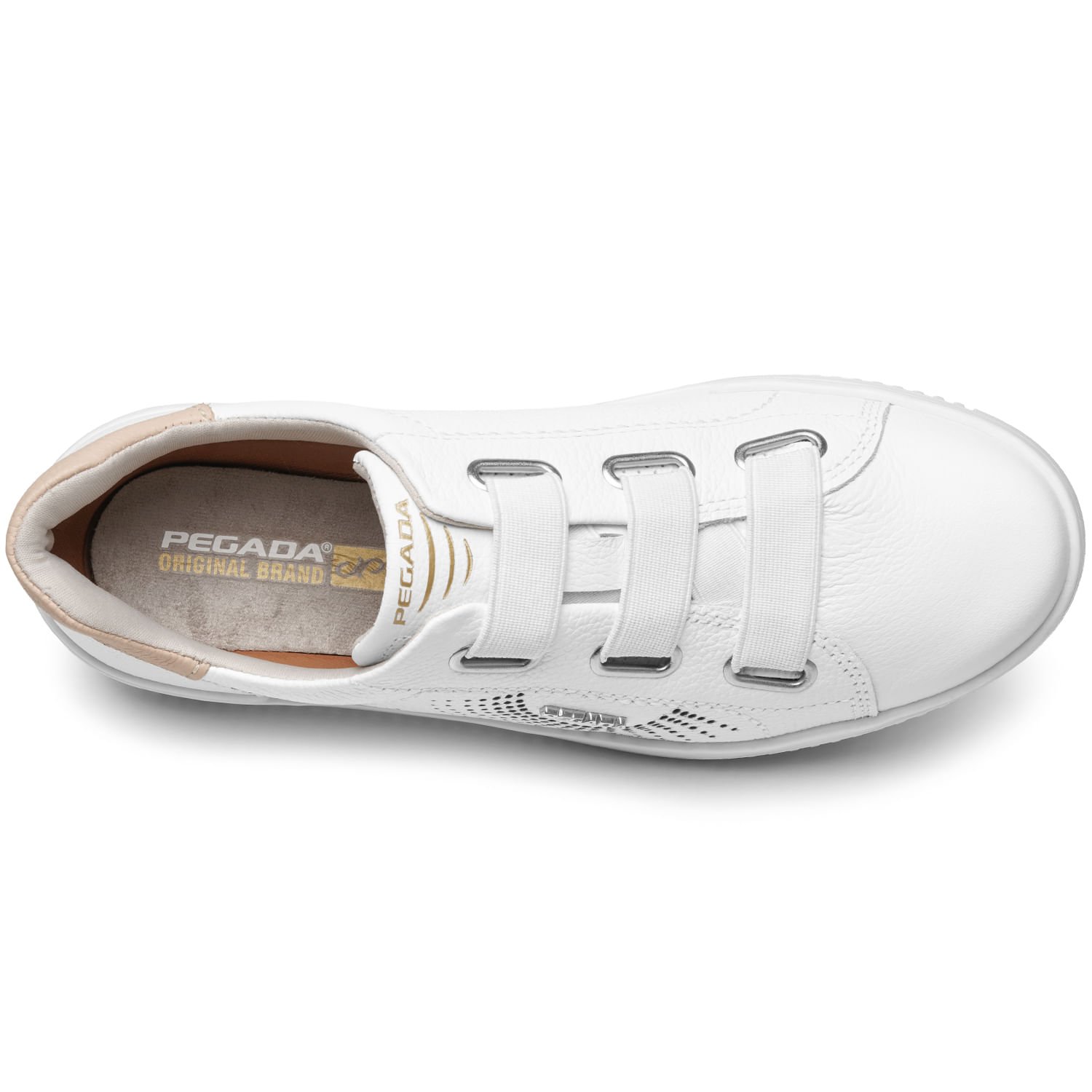 Tênis Pegada Feminino em Couro Branco 211802-01 Branco 5