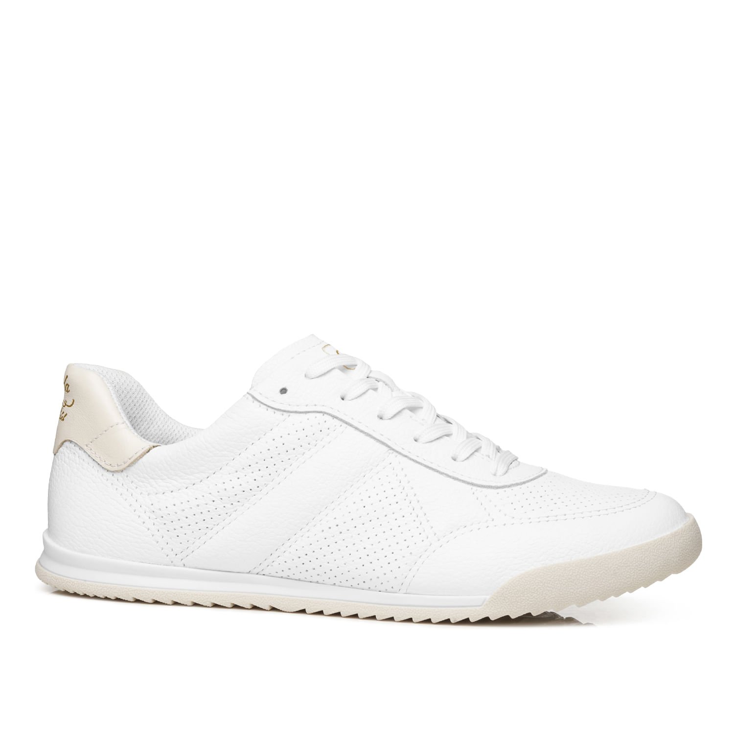 Tênis Pegada Feminino em Couro Branco 212807-01