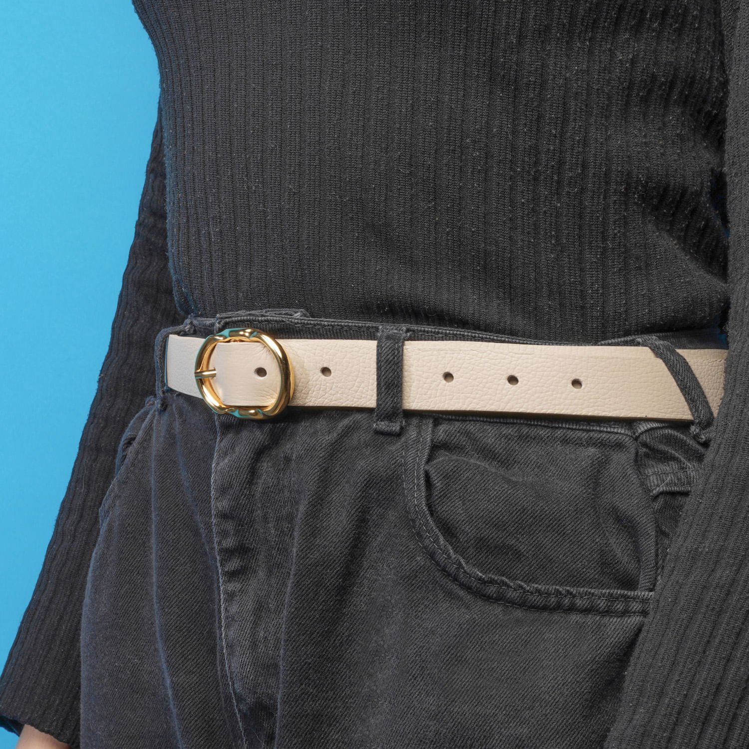 Cinto Pegada Feminino em Couro Off White CI001212-03 Branco 2