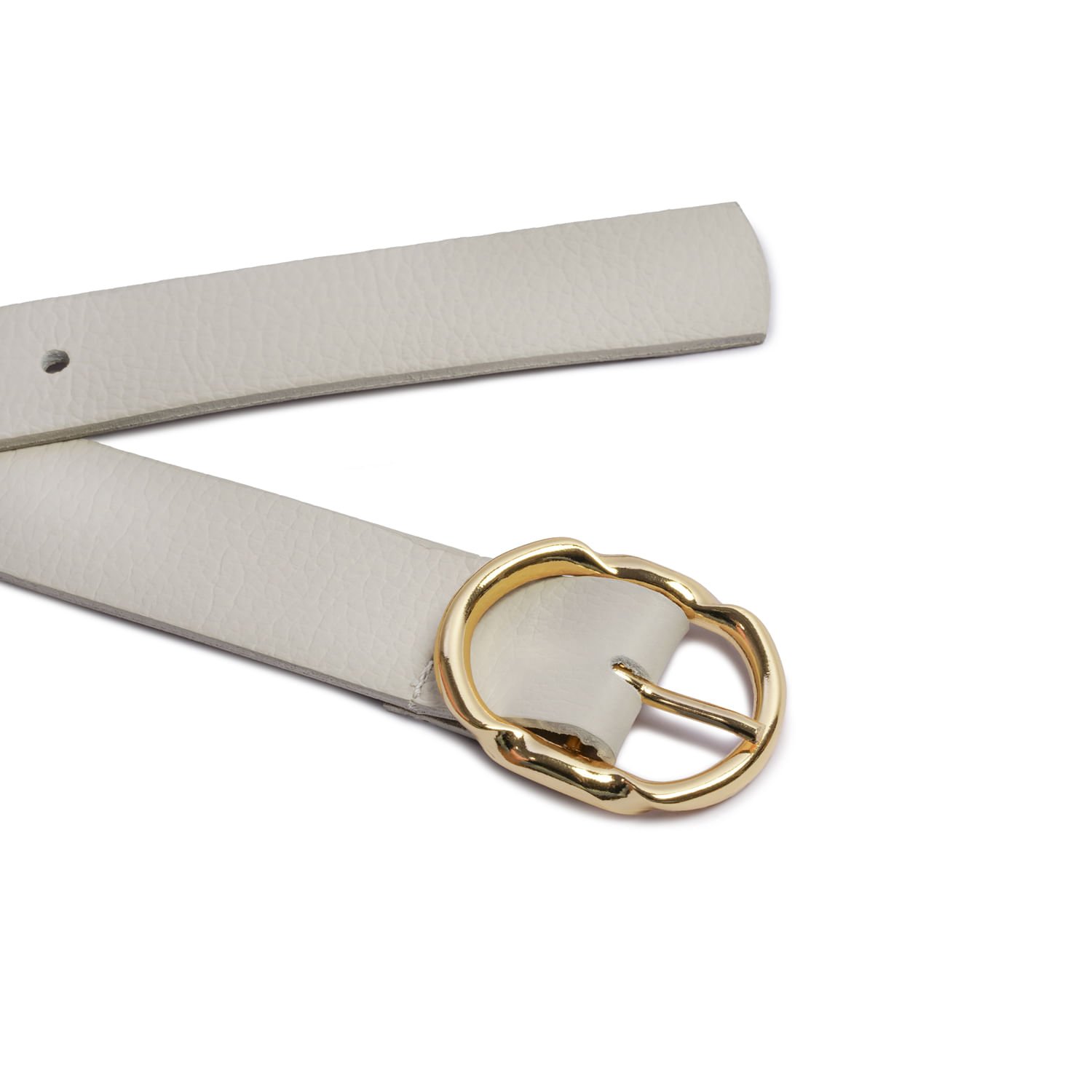 Cinto Pegada Feminino em Couro Off White CI001212-03 Branco 3