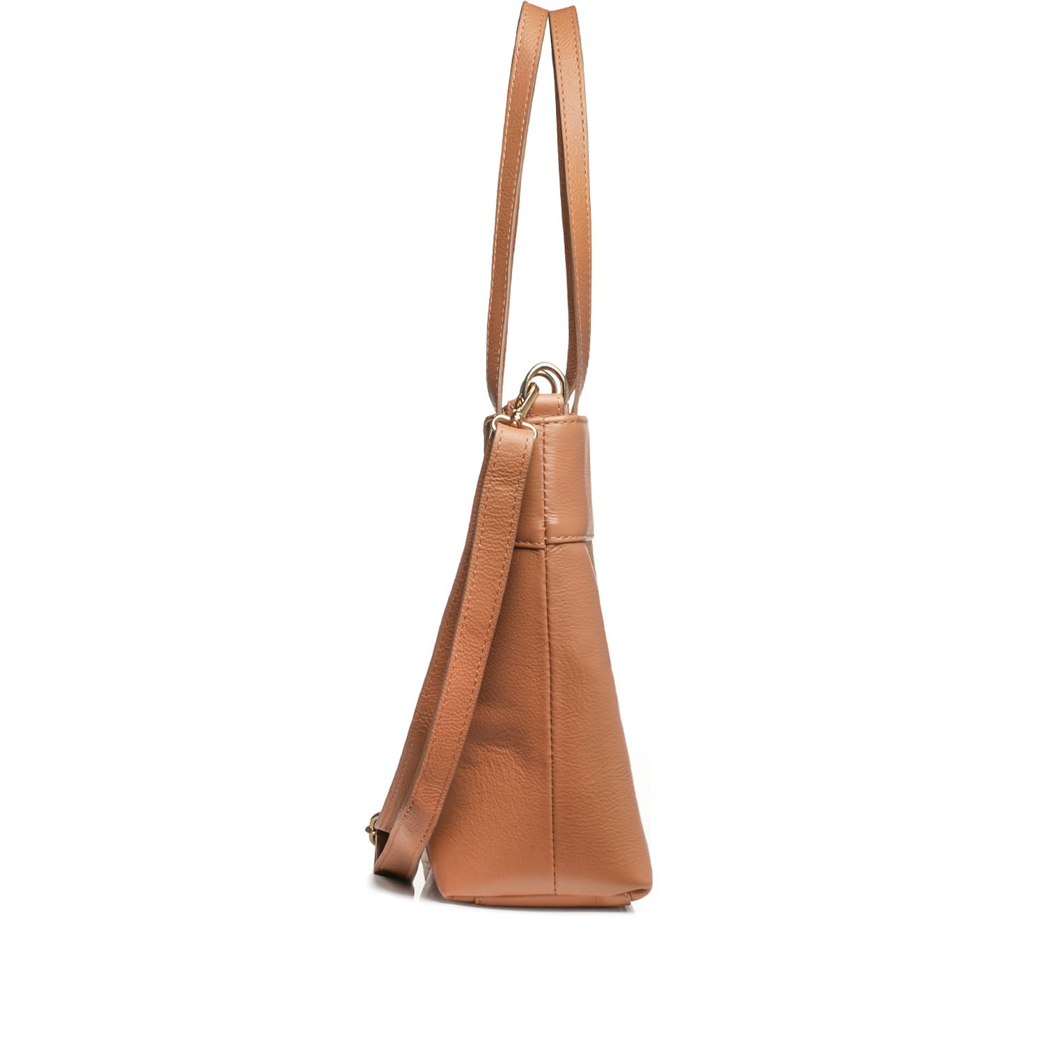 Bolsa Pegada Feminina Shopping em Couro Caramelo BO210014-02 Marrom 2