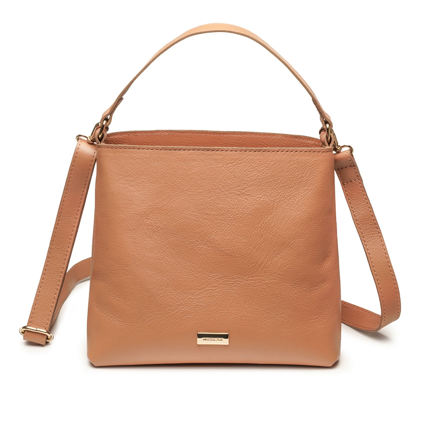 Bolsa Pegada Feminina Tote em Couro Caramelo BO210011-02
