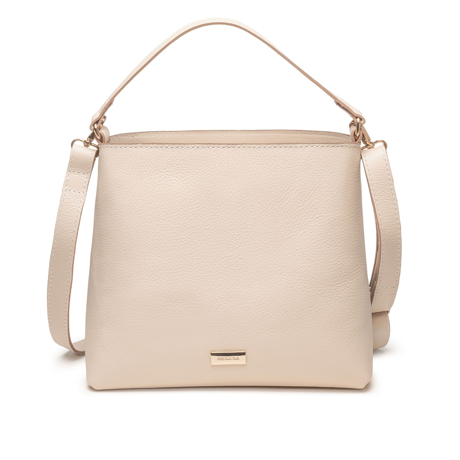 Bolsa Pegada Feminina Tote em Couro Off White BO210011-03