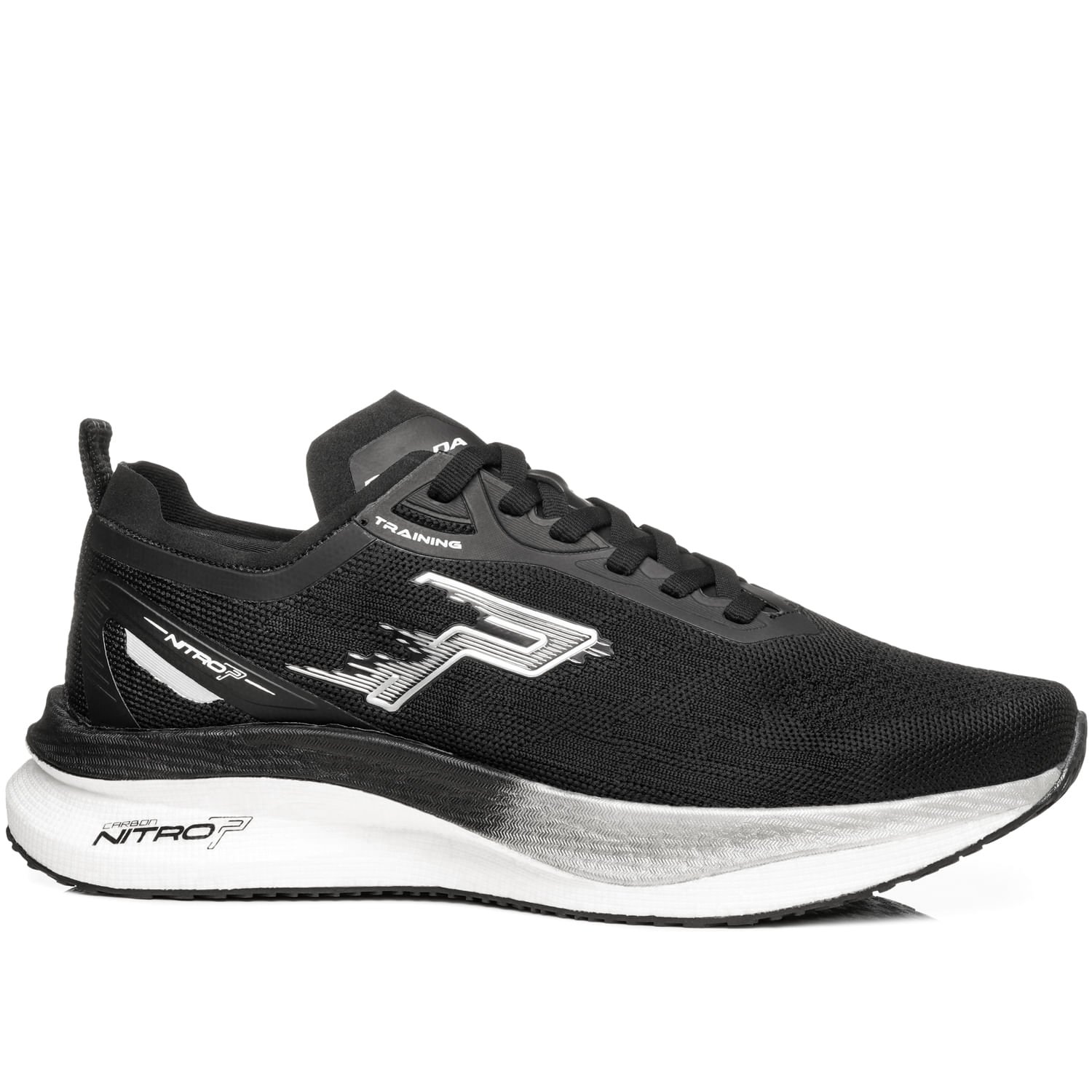 Tênis Esportivo Pegada Masculino em Tecido Preto 190804-04 Preto 1