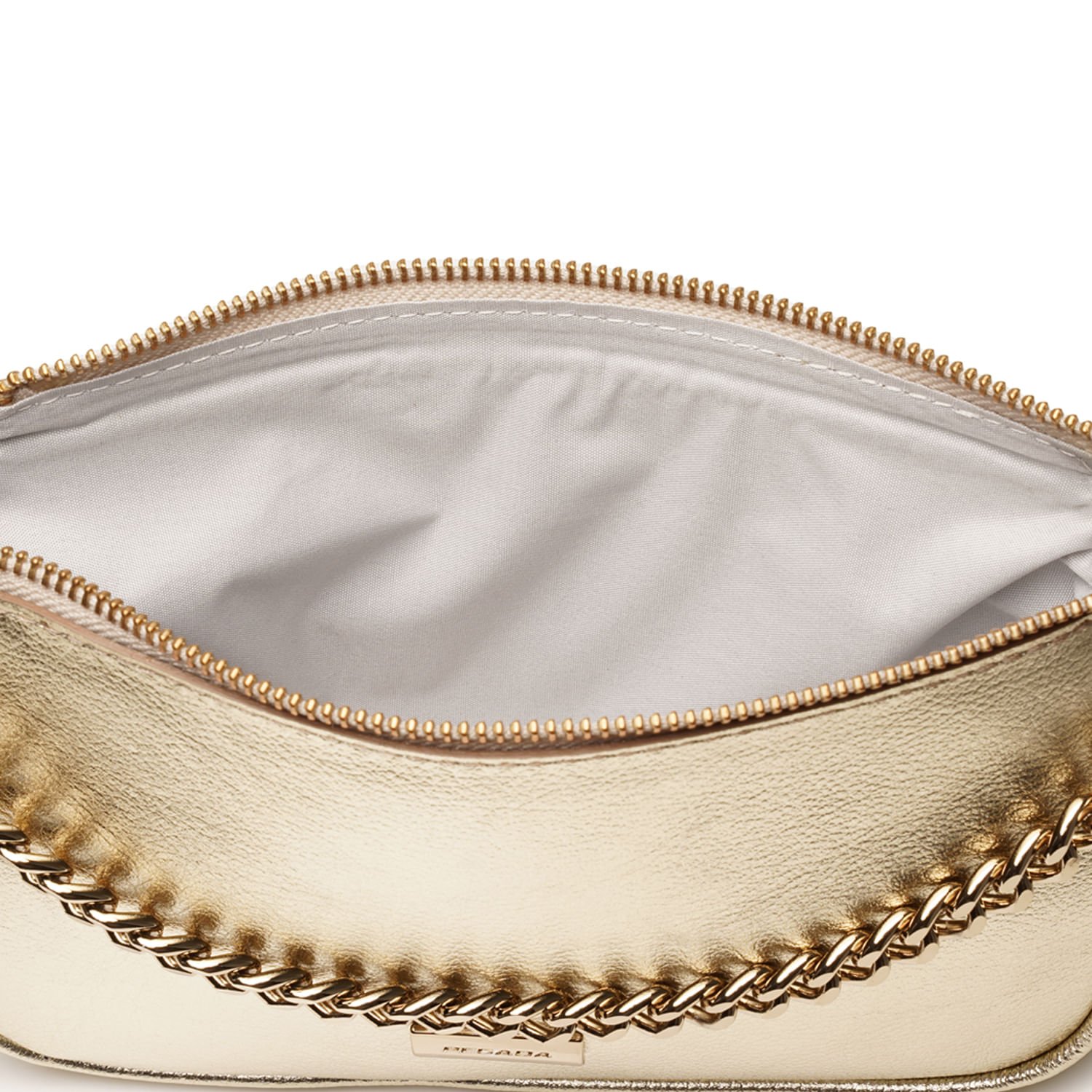 Bolsa Pegada Feminina Tiracolo em Couro Ouro BO210009-04 Dourado 4