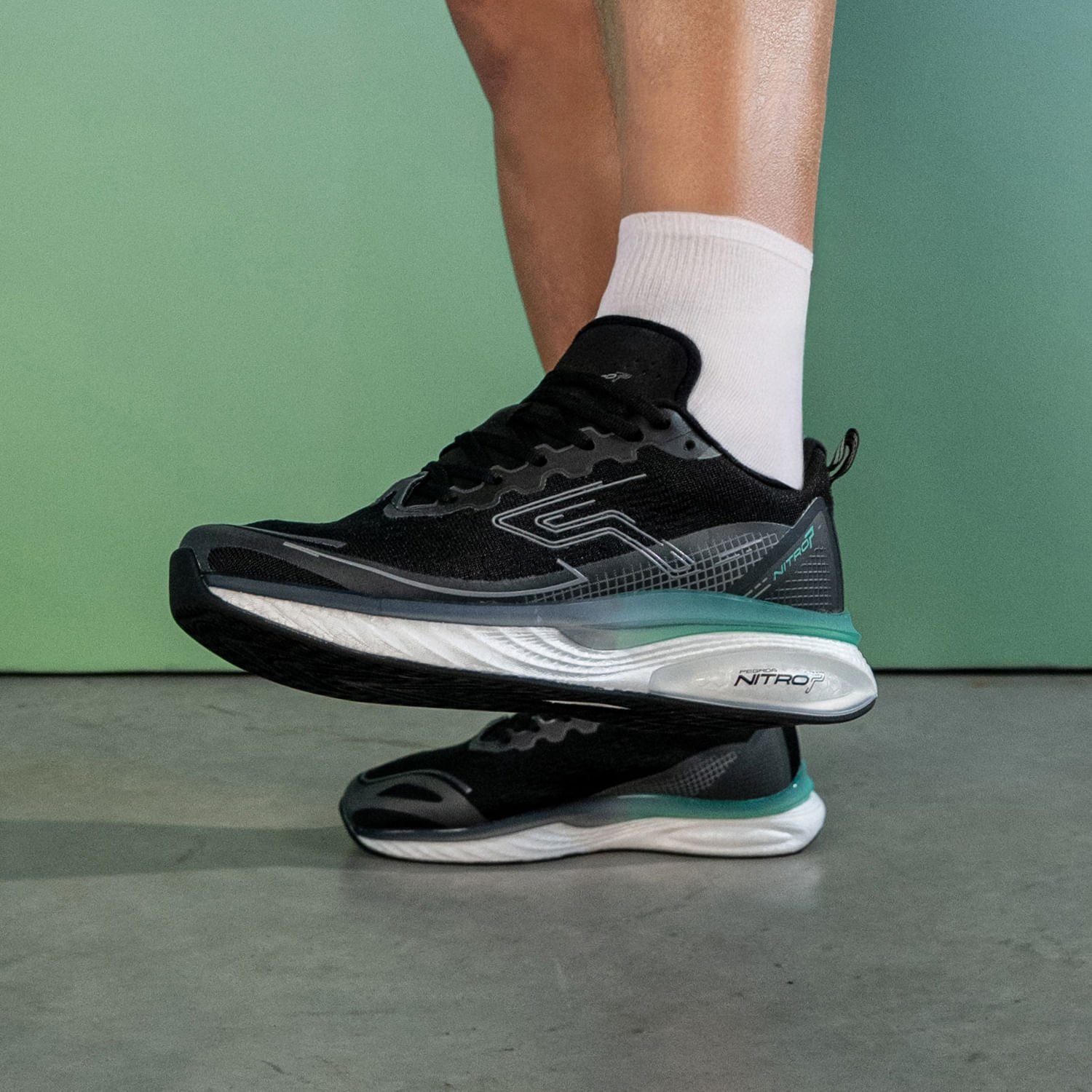 Tênis Esportivo Pegada Masculino em Tecido Preto 191003-04 Preto 2