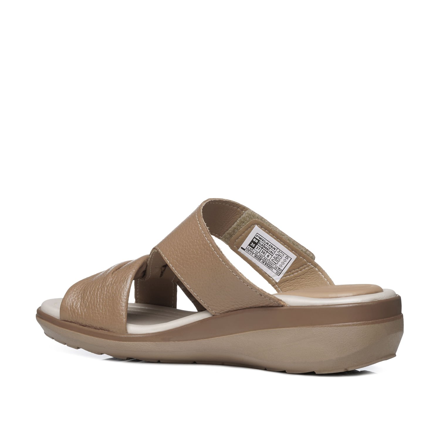 Chinelo Pegada Feminino em Couro Caramelo 232712-02 Caramelo 3