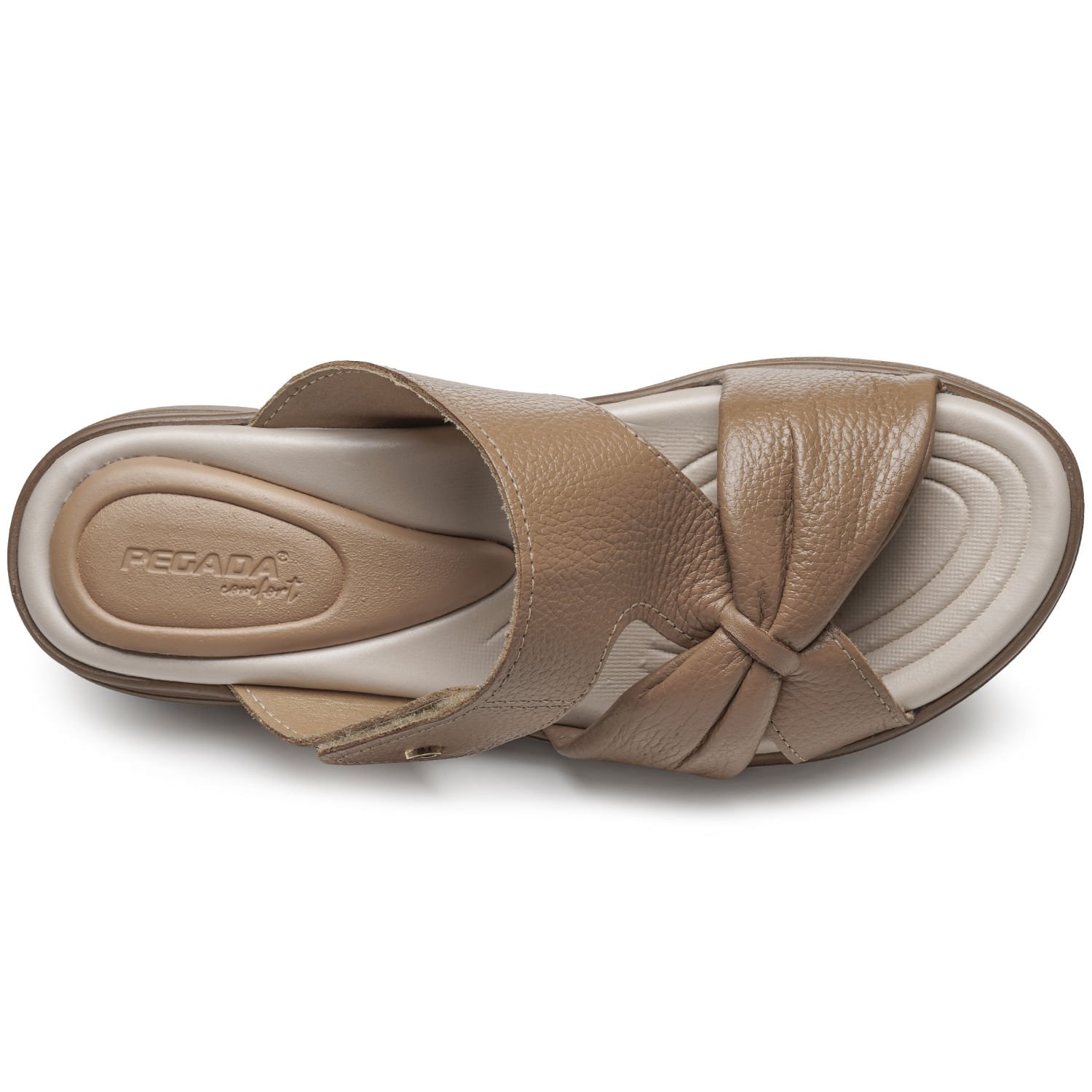 Chinelo Pegada Feminino em Couro Caramelo 232712-02 Caramelo 5