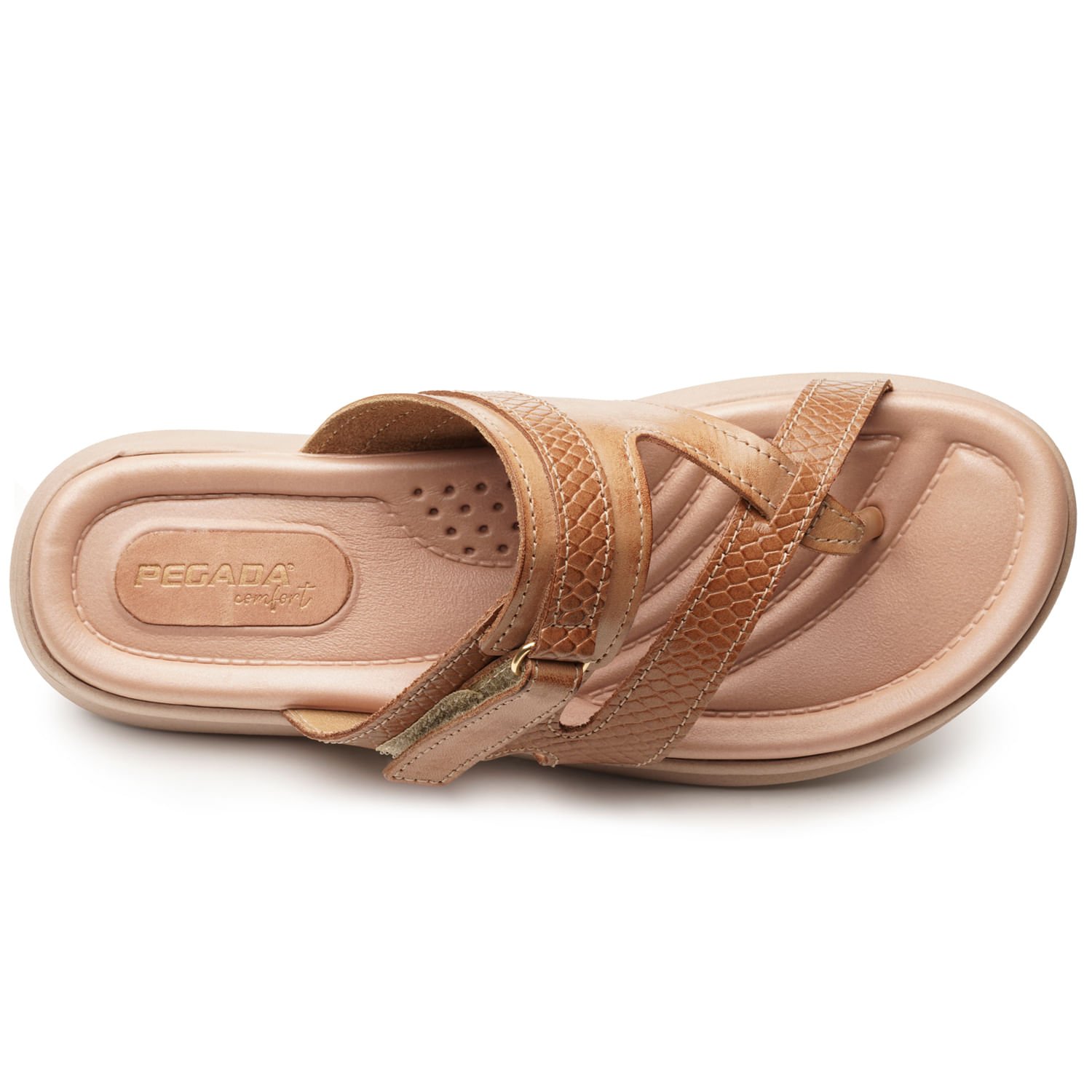 Chinelo Pegada Feminino em Couro Whisky 232856-03 Whisky 4