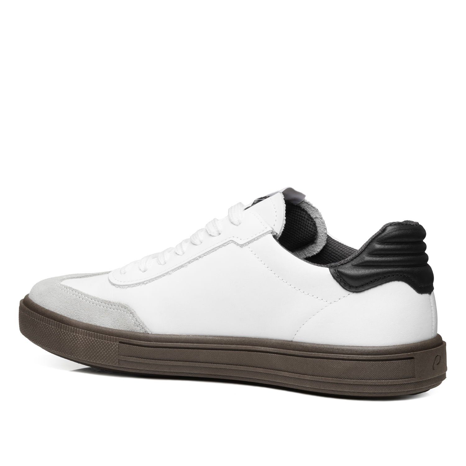 Tênis Casual Pegada Masculino em Couro Branco 111507-02 Branco/Preto/Cinza 3