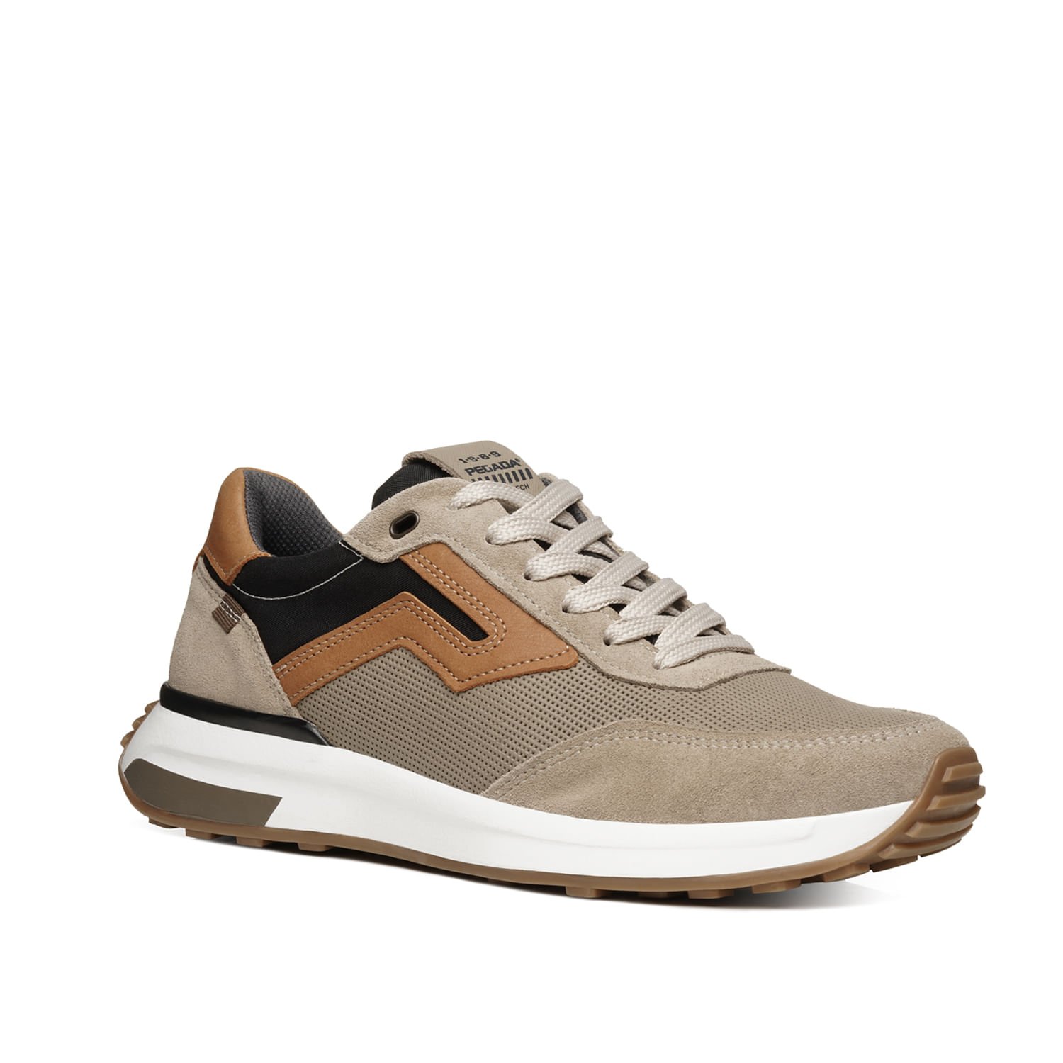 Tênis Casual Pegada Masculino em Couro Areia 110752-04 Areia 2