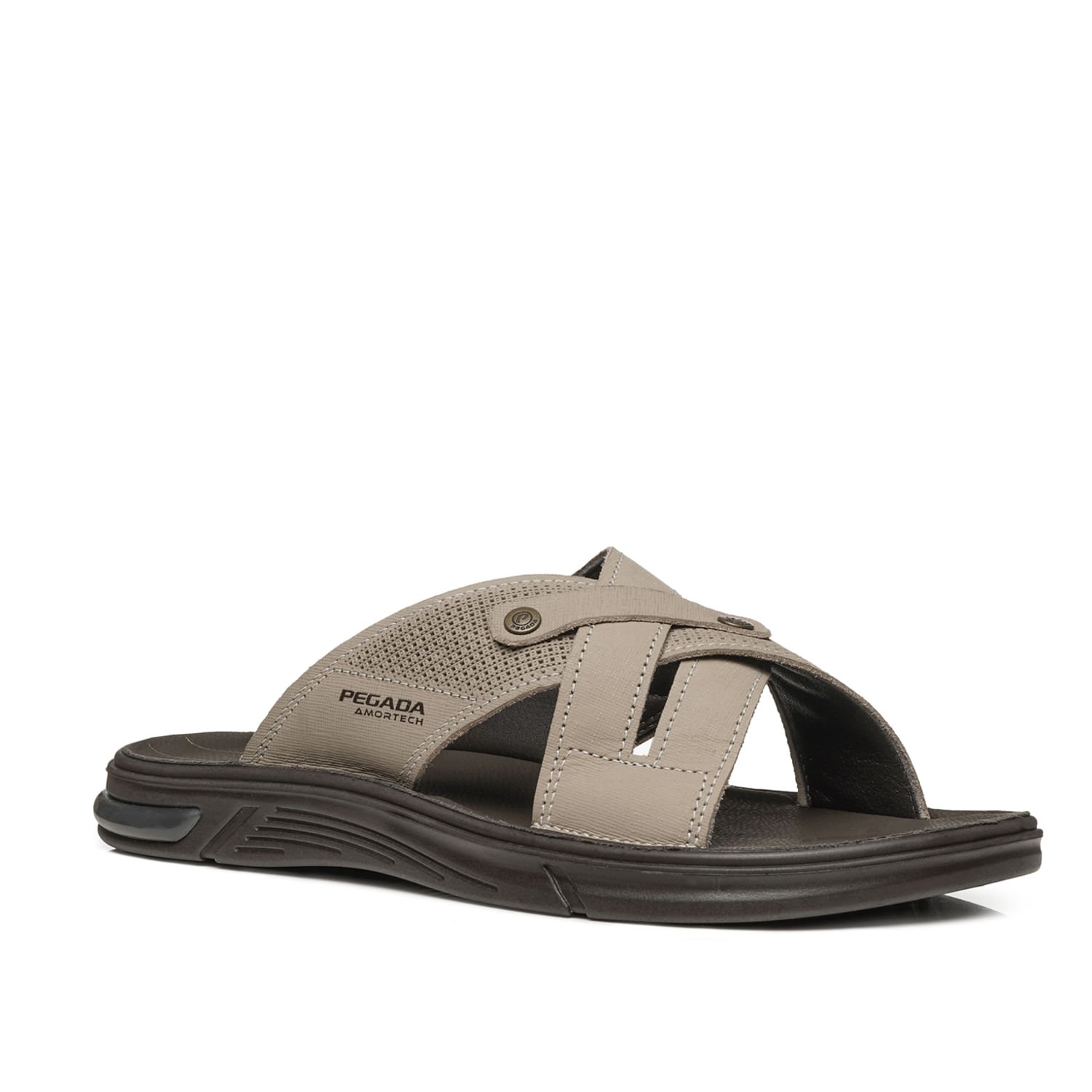 CHINELO Pegada Masculino em Couro Areia 134404-04 Bege 3