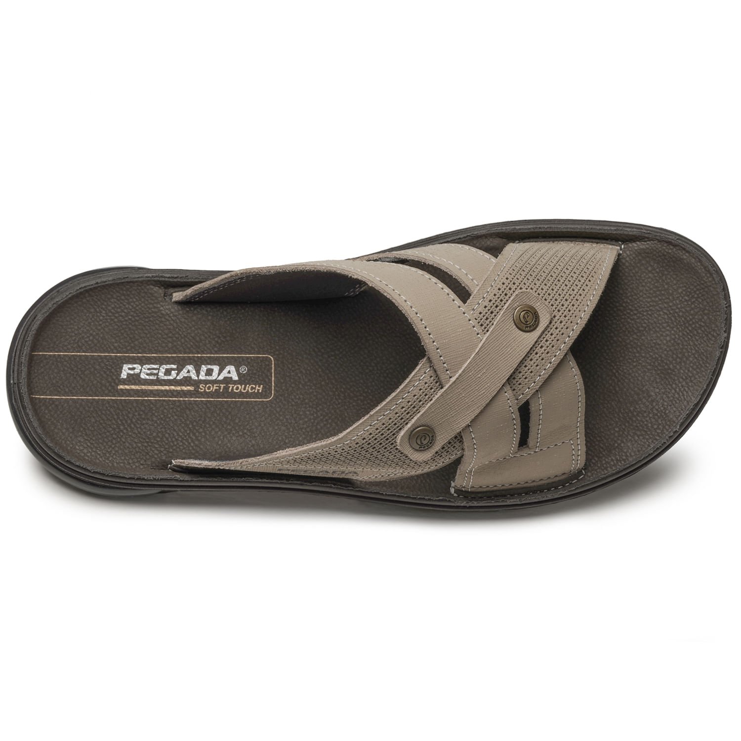 CHINELO Pegada Masculino em Couro Areia 134404-04 Bege 6