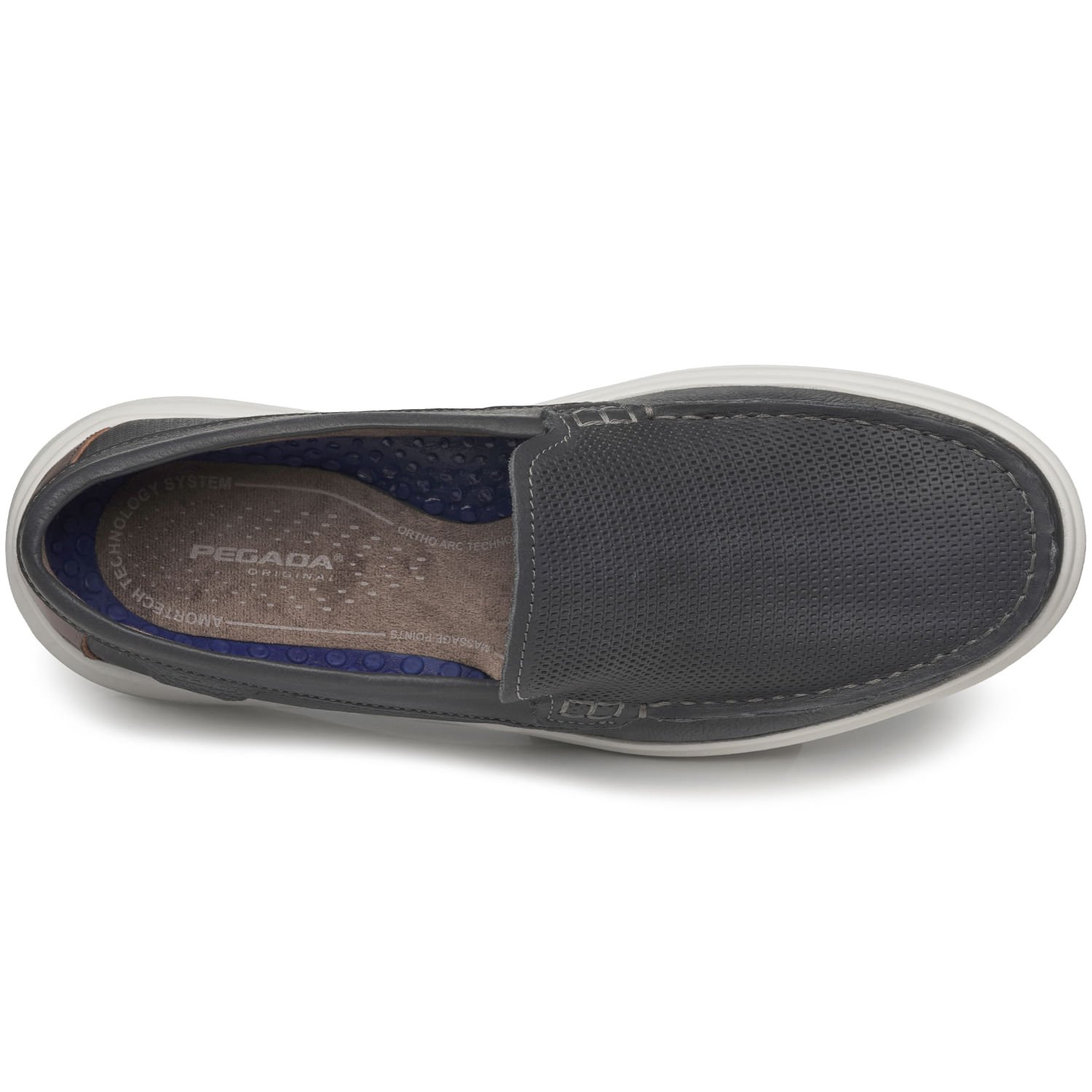 Mocassim Pegada Masculino em Couro AZUL 142202-06 Azul 6