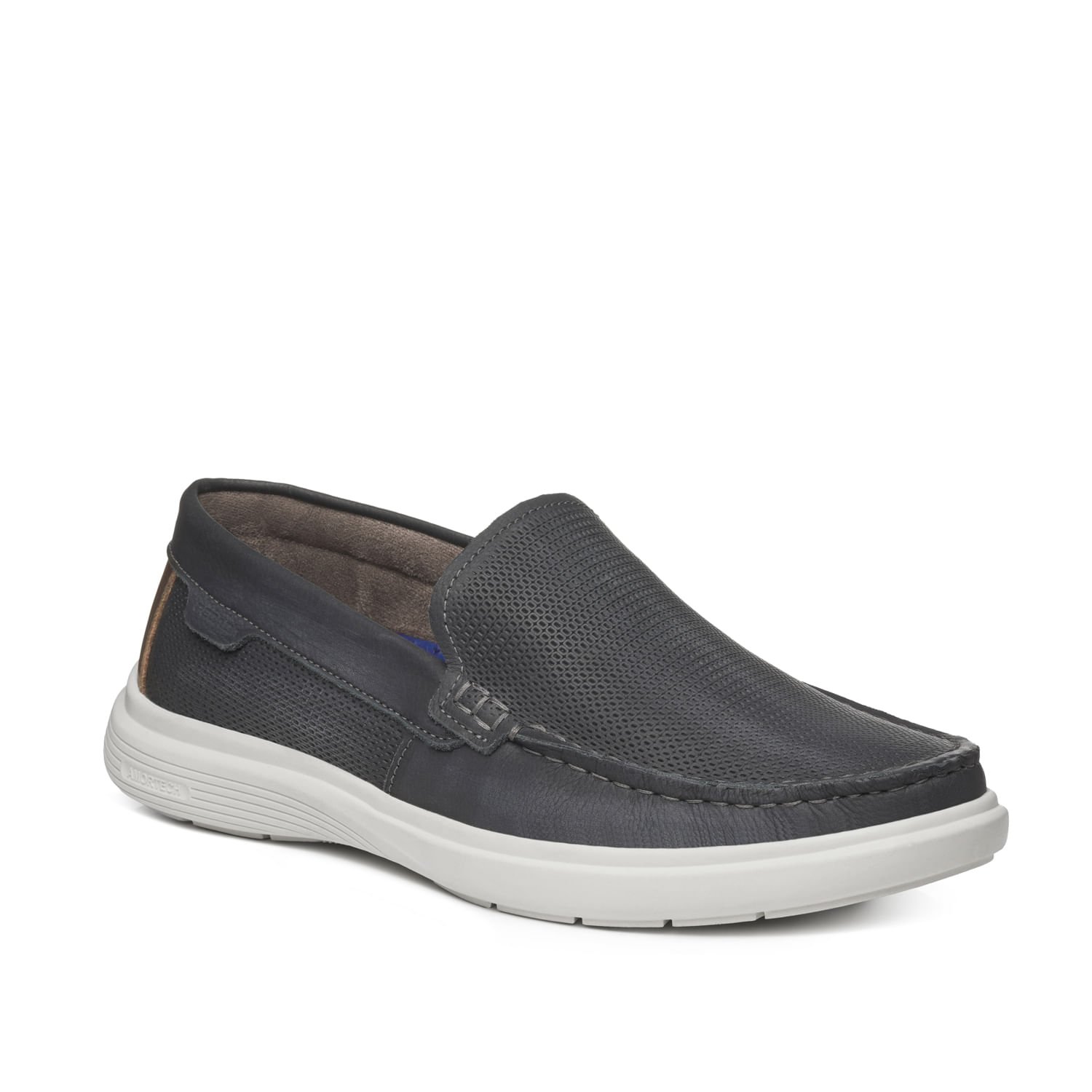 Mocassim Pegada Masculino em Couro AZUL 142202-06 Azul 2