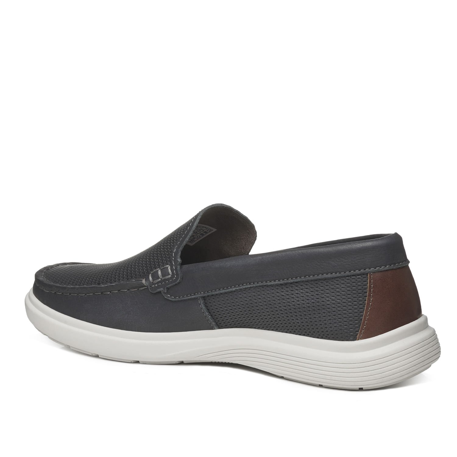 Mocassim Pegada Masculino em Couro AZUL 142202-06 Azul 3