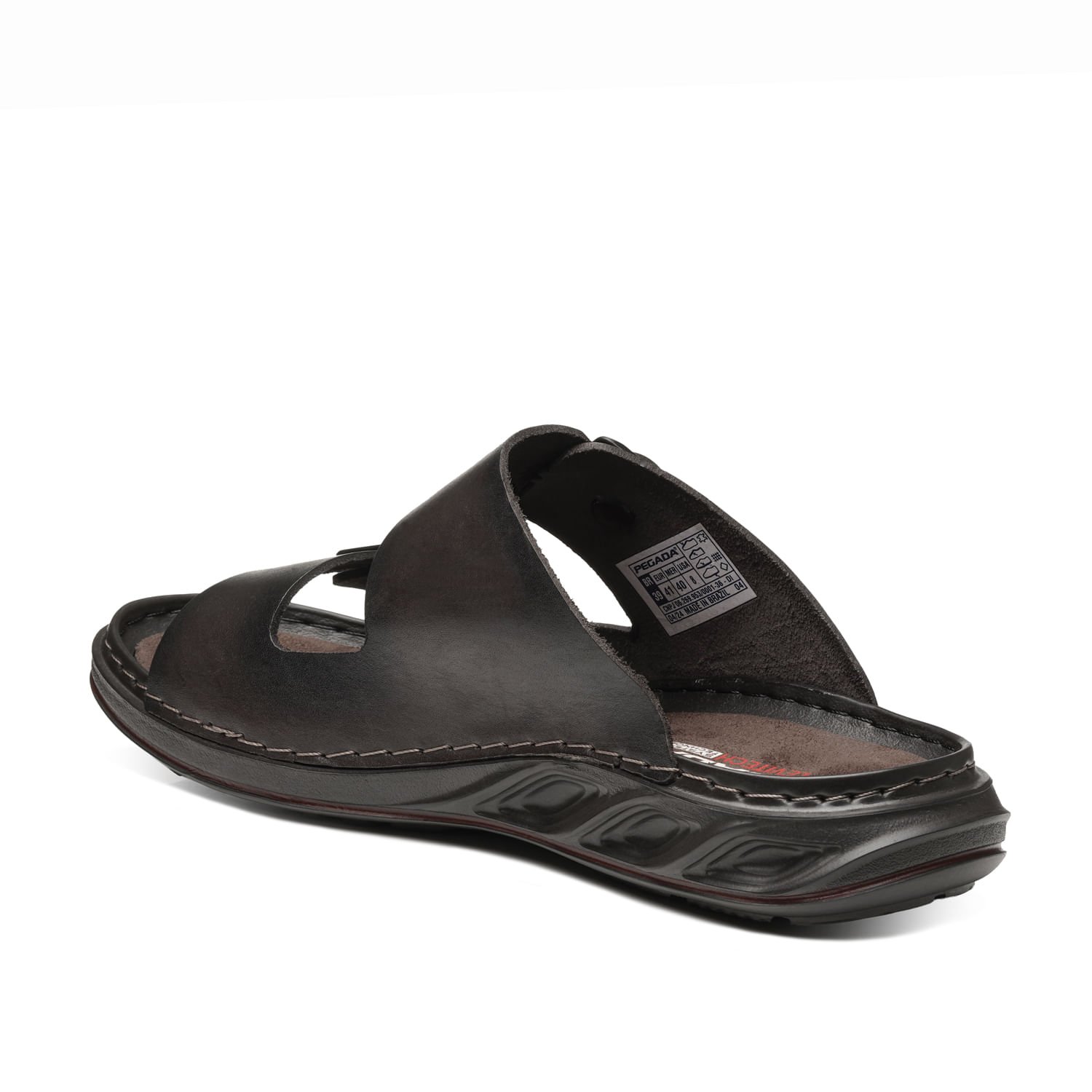 Chinelo Pegada Masculino em Couro Brown 134106-04 Marrom 3