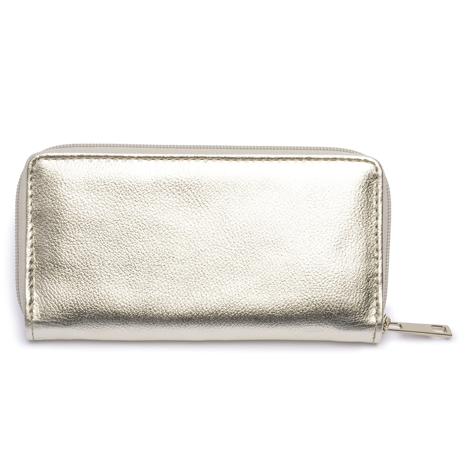 Carteira Pegada Feminina em Couro Ouro CA001301-06 Prata 4