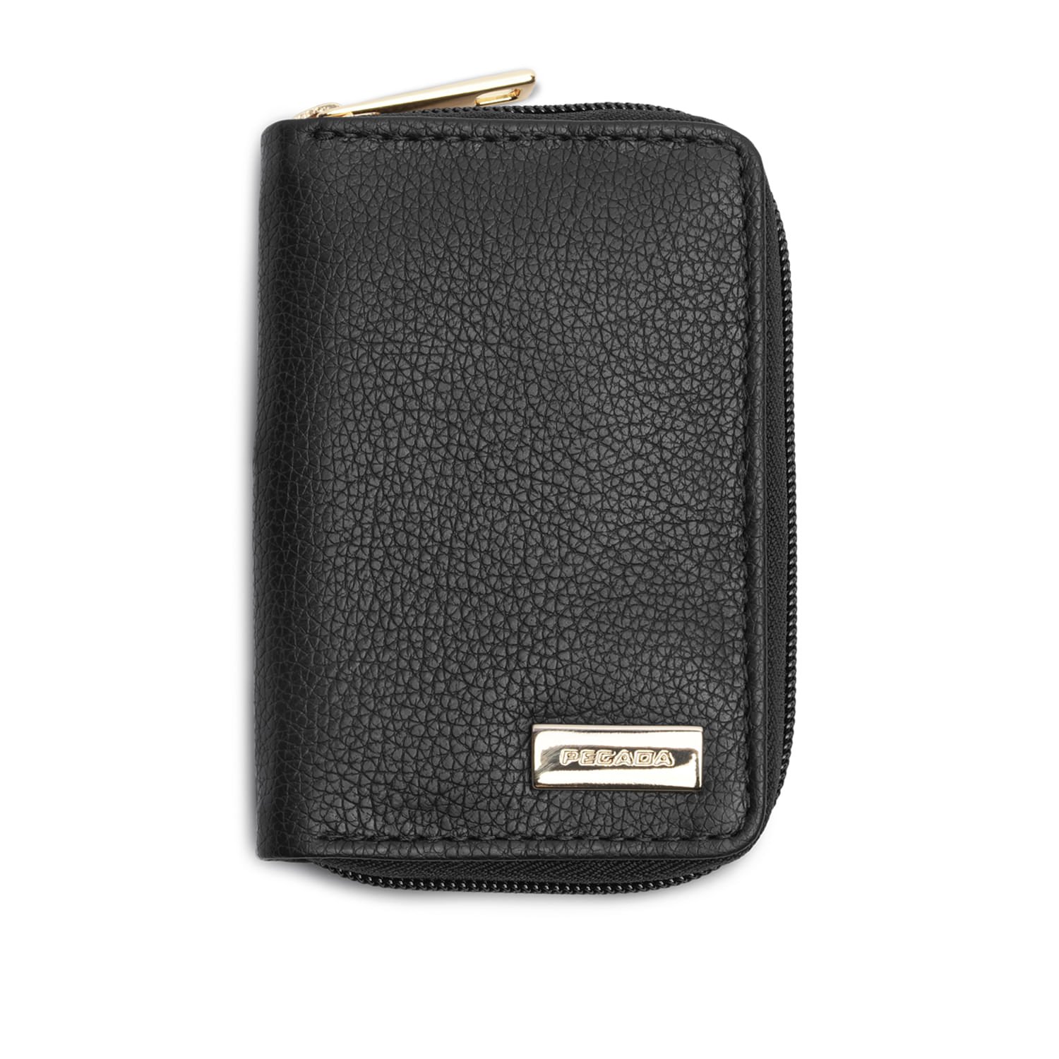 Carteira Pegada Feminina em Couro Preto CA001303-01