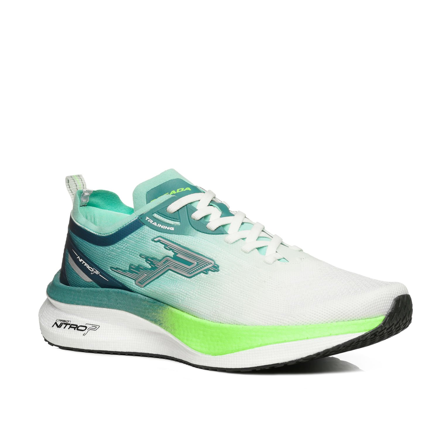Tênis Esportivo Pegada Feminino em Tecido Off White 290804-02 Branco/Verde 3