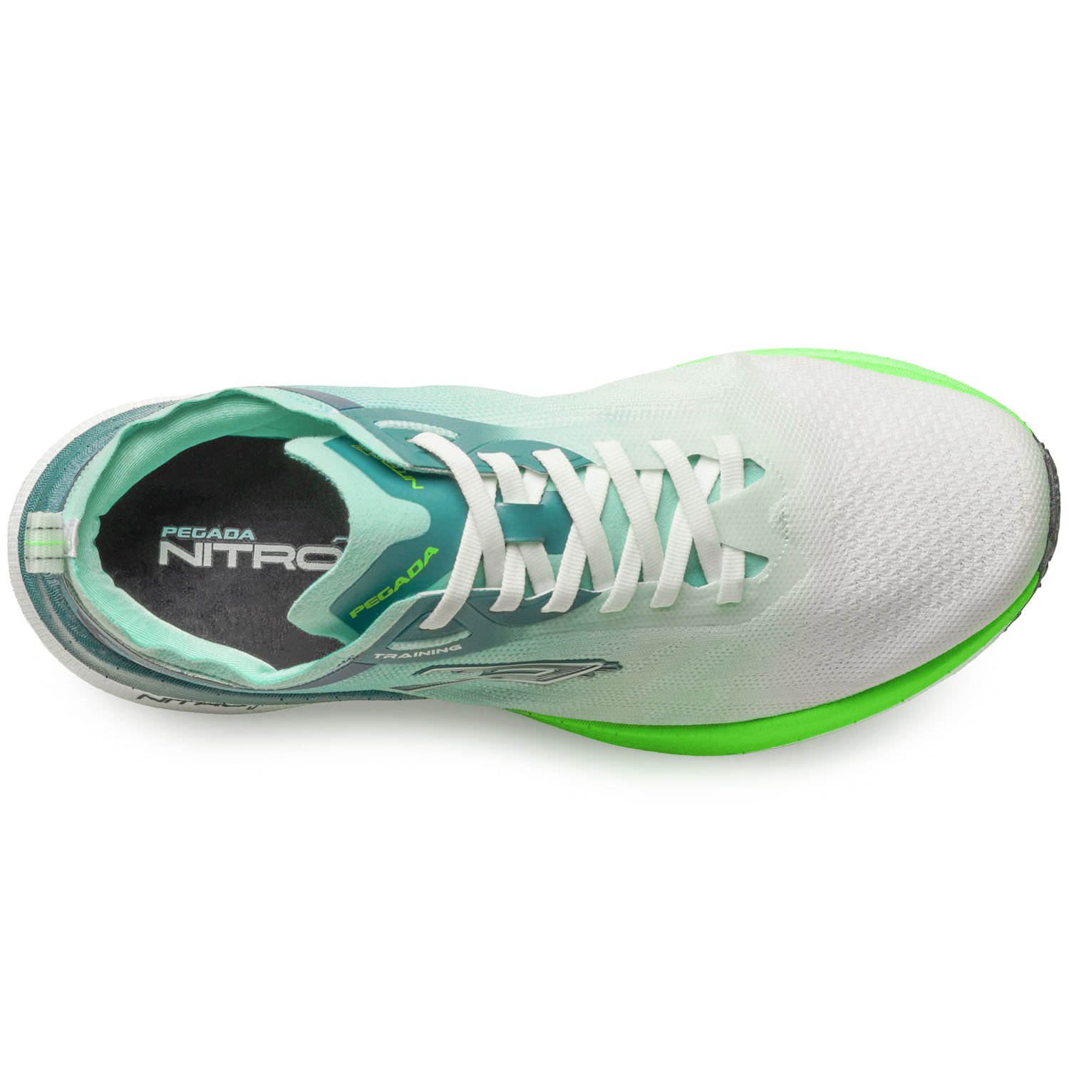 Tênis Esportivo Pegada Feminino em Tecido Off White 290804-02 Branco/Verde 7