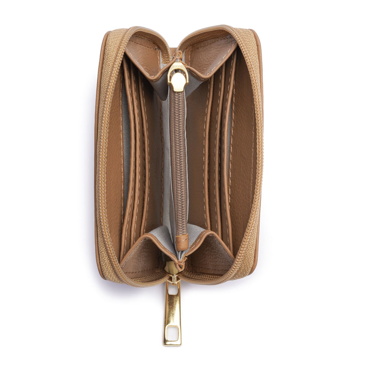 Carteira Pegada Feminina em Couro Caramelo CA001303-02 Marrom 3