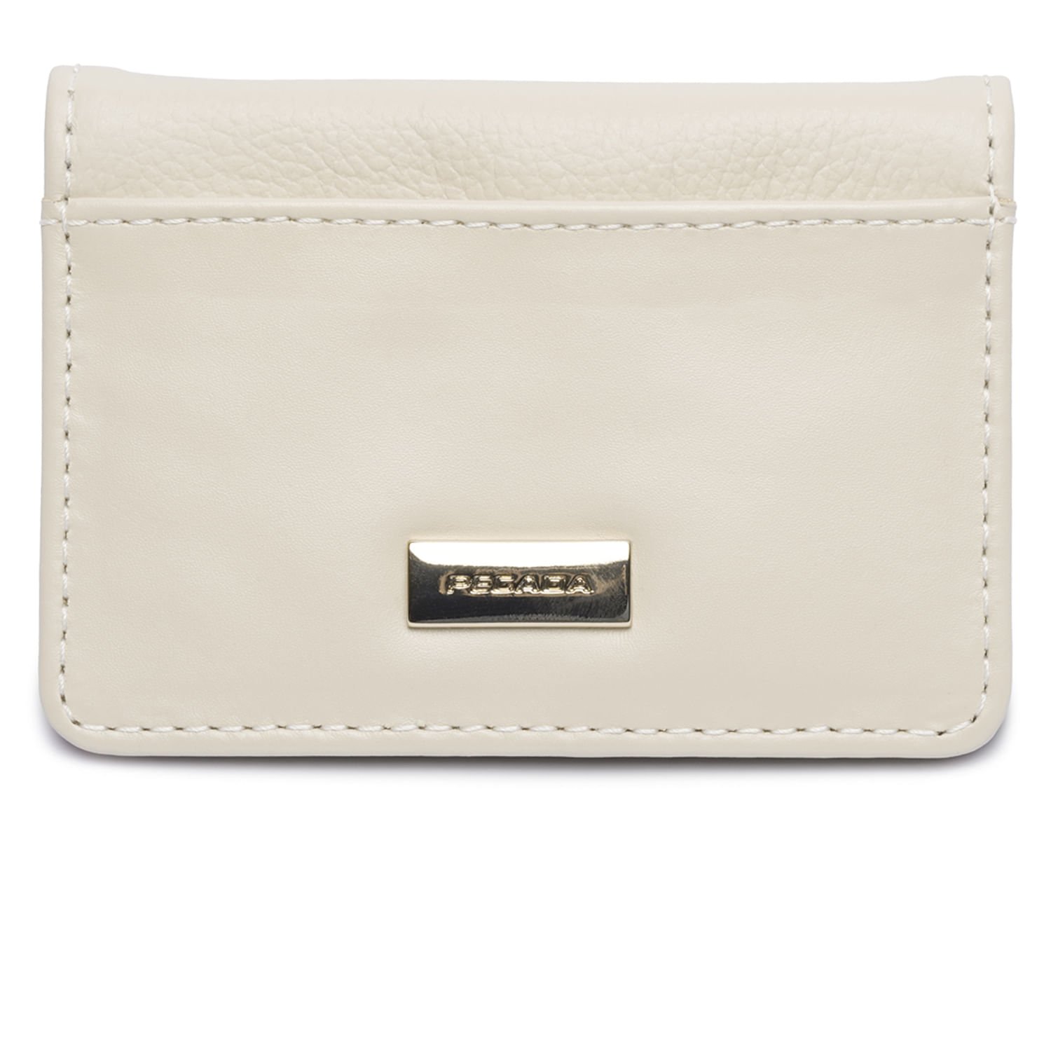 Carteira Pegada Feminina em Couro Off White CA001305-03