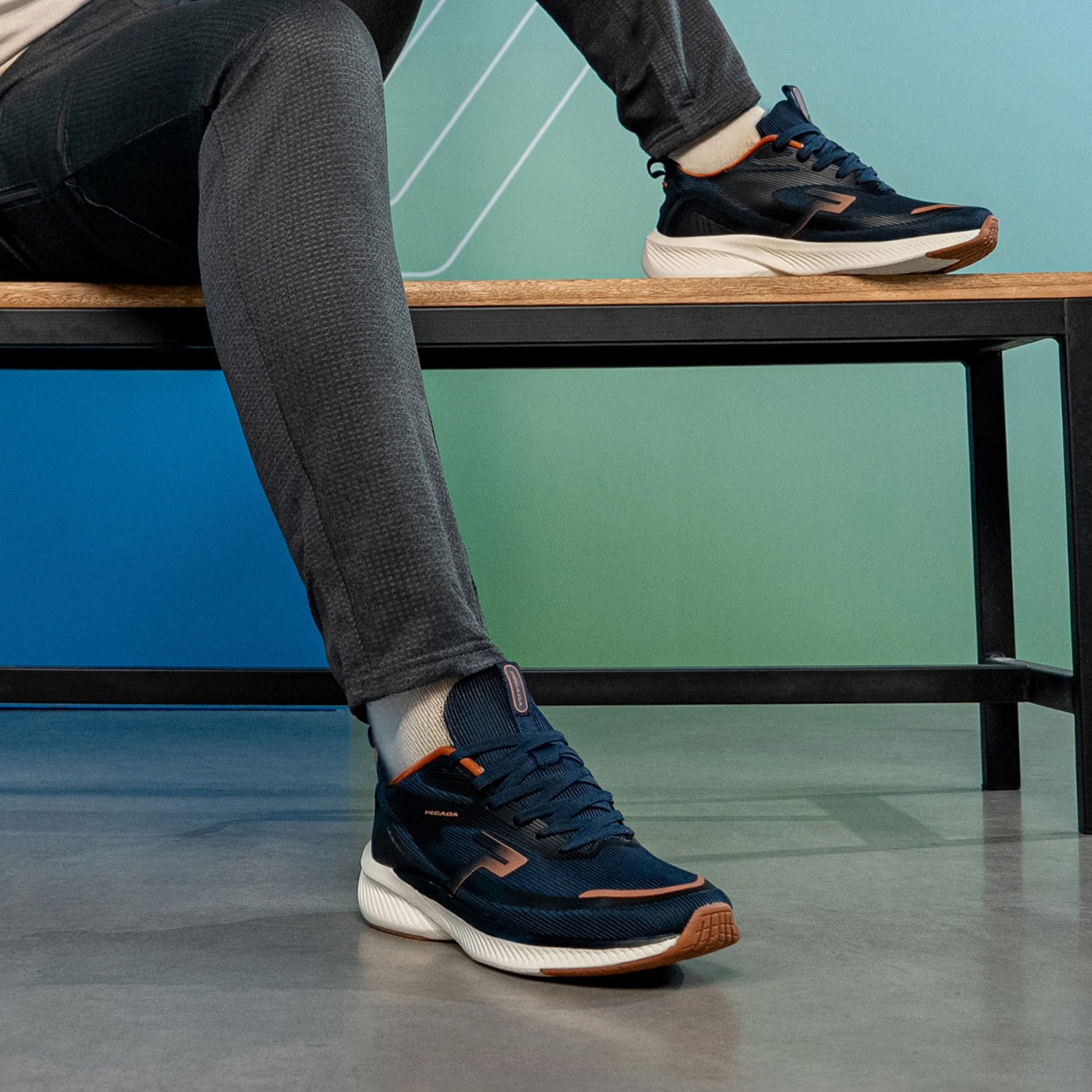 Tênis Esportivo Pegada Masculino em Tecido Marinho 191201-03 Azul 2