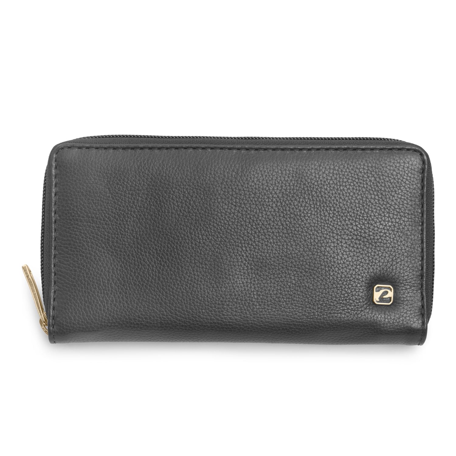 Carteira Pegada Feminina em Couro Preto CA001301-01