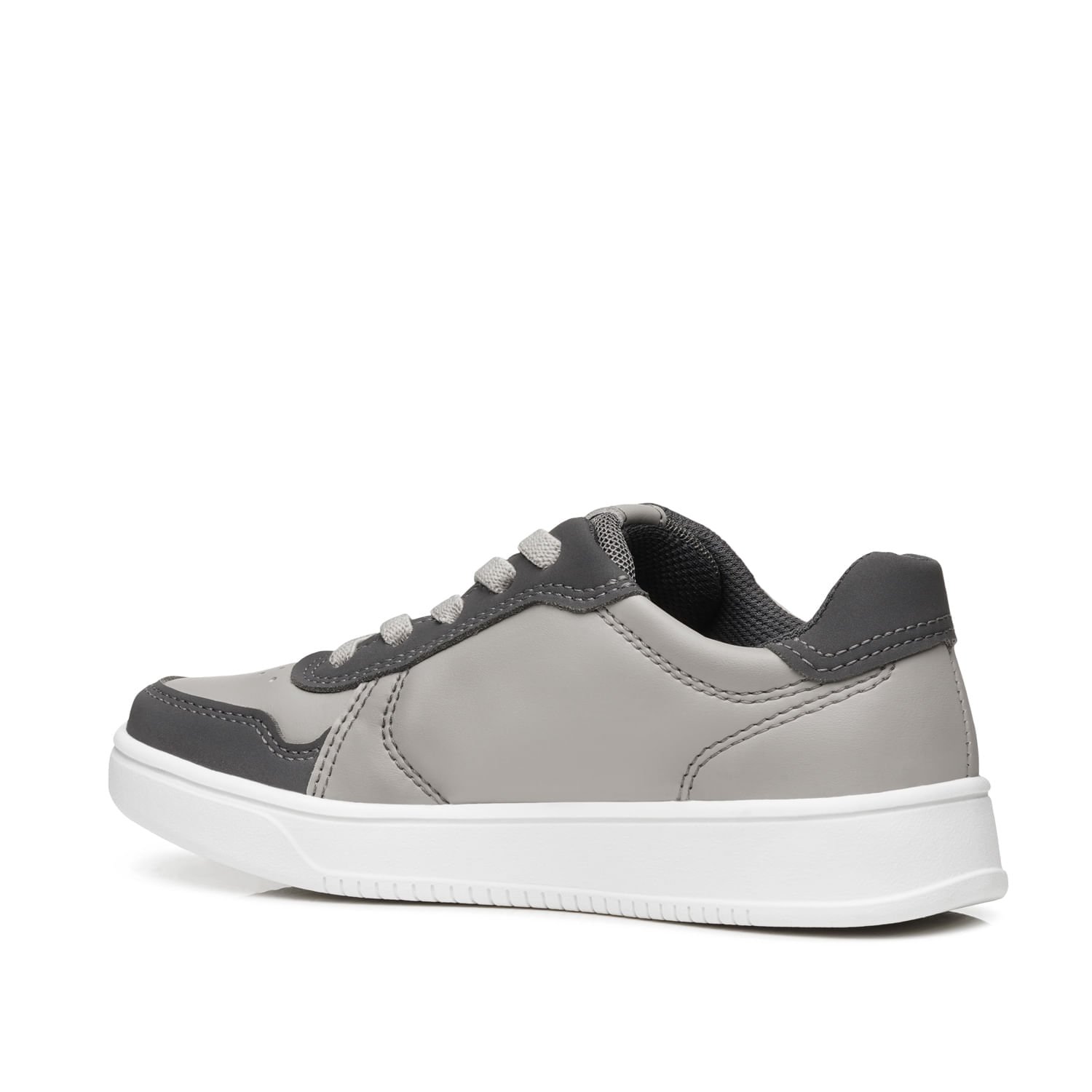 Tênis Casual Pegada Infantil em Microfibra Silver 371901-24 Cinza 4