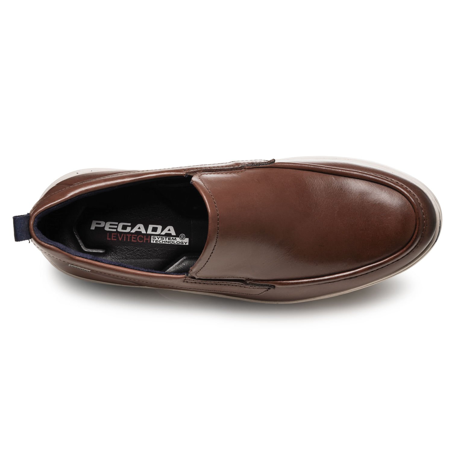 Sapato Casual Pegada Masculino em Couro Pinhão 127303-03 Marrom 6