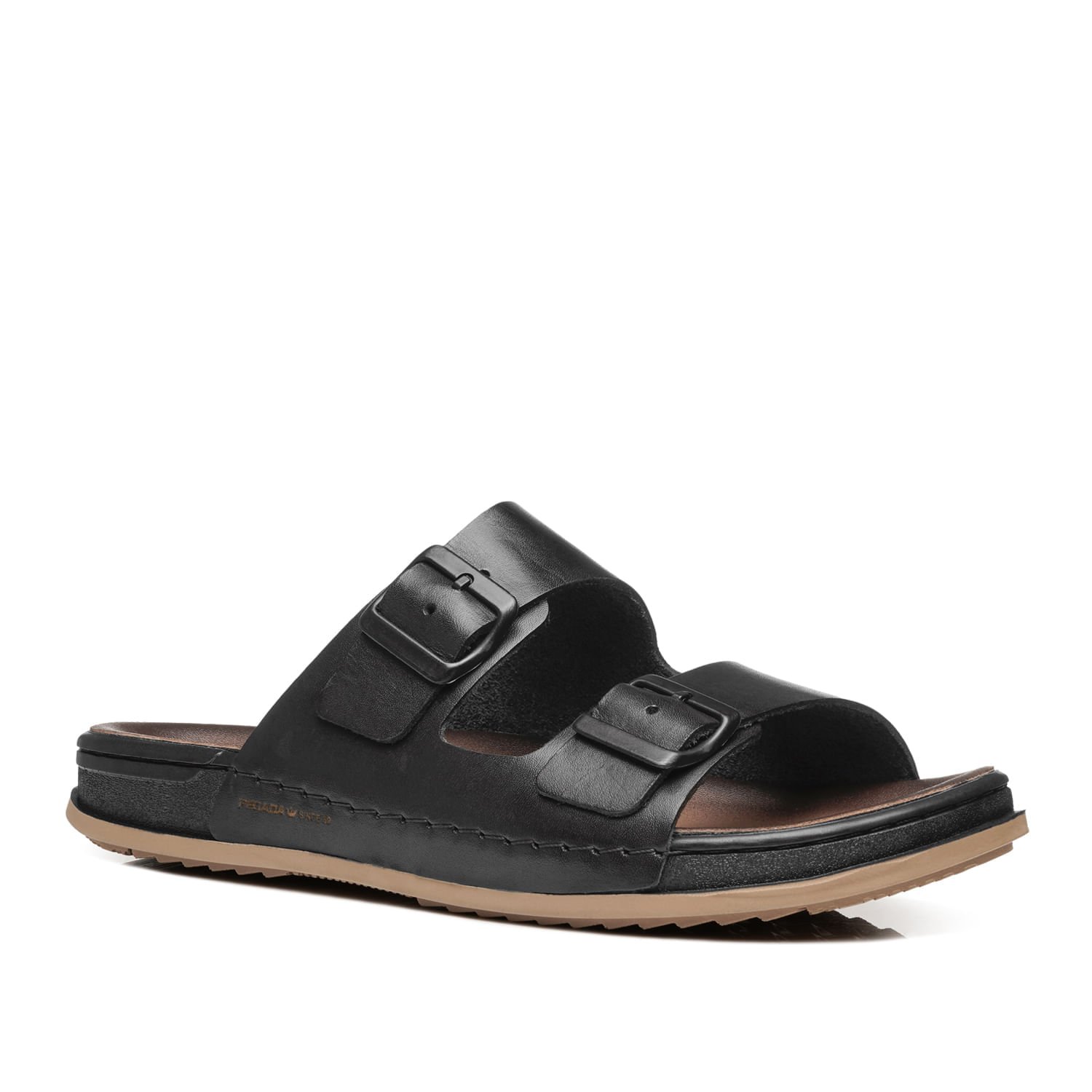 Chinelo Pegada Masculino em Couro Preto 134851-03 Preto 2
