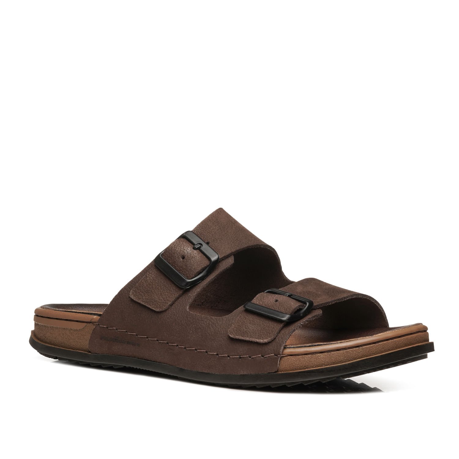 Chinelo Pegada Masculino em Couro Chocolate 134851-05 Marrom 3