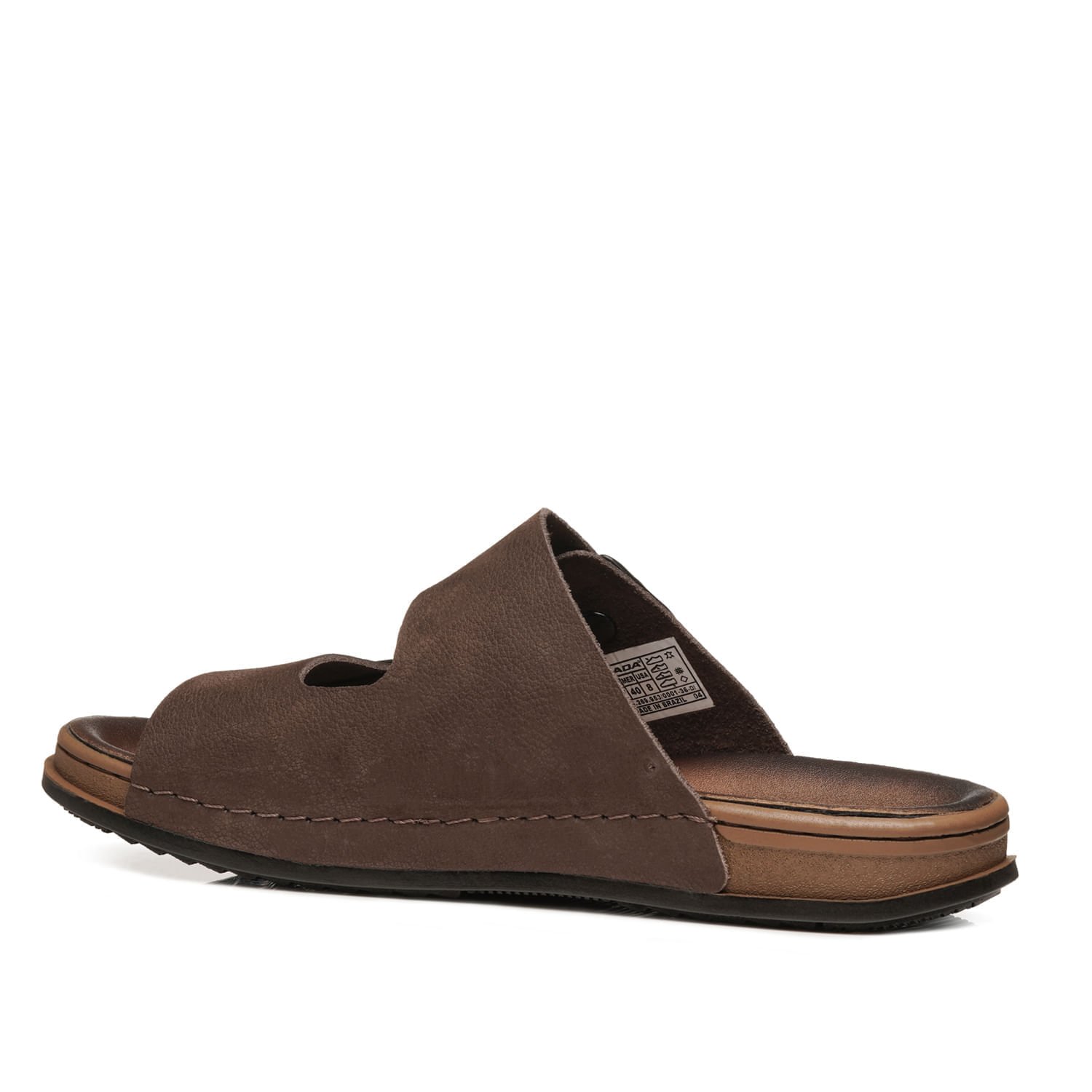 Chinelo Pegada Masculino em Couro Chocolate 134851-05 Marrom 4