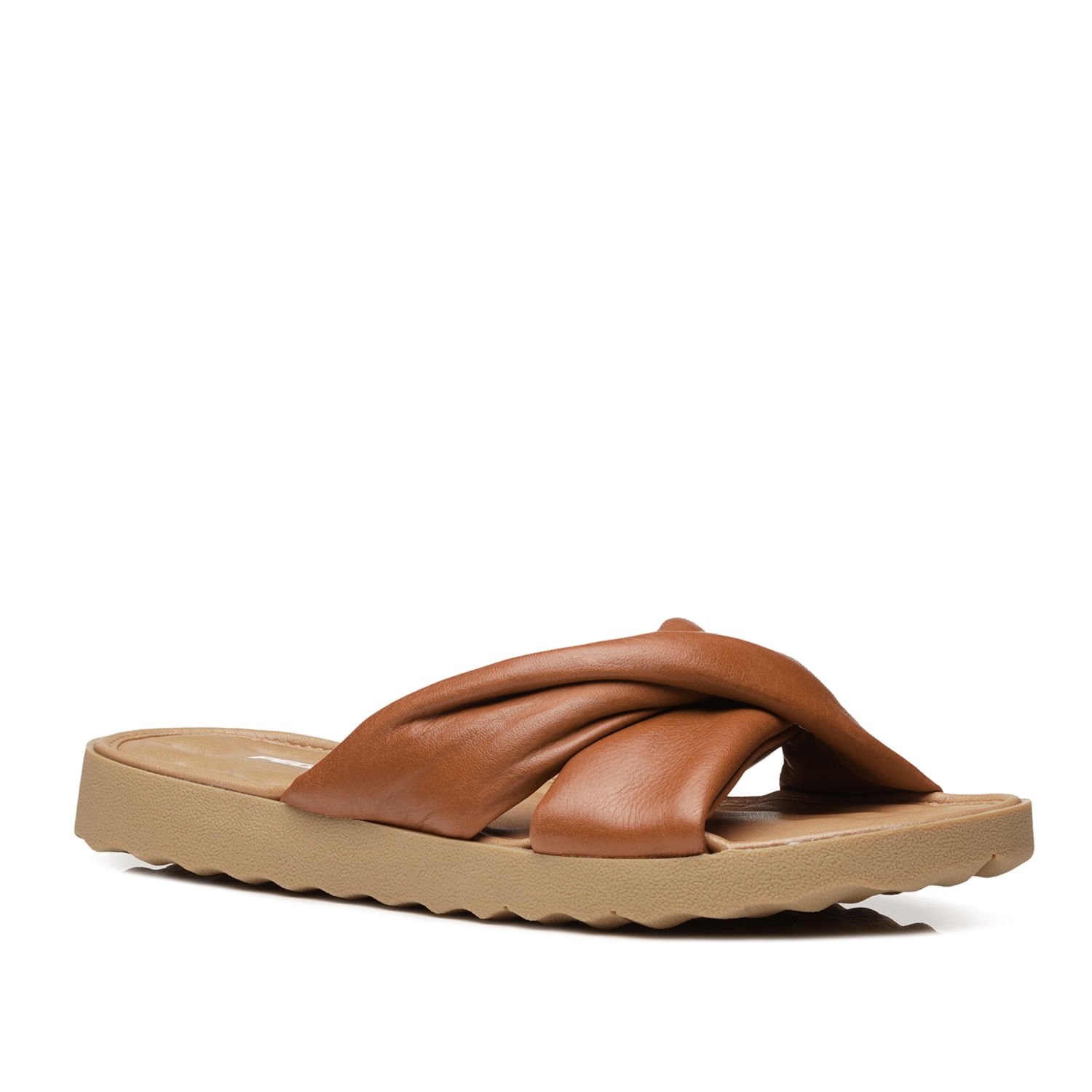 Chinelo Pegada Feminino em Couro Pinhão 231403-03 Marrom 2